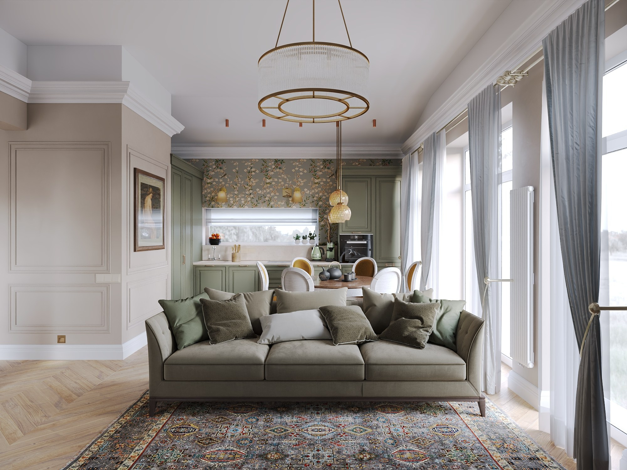 Европейский-2 73 м² г.Челябинск. БК студия дизайна интерьера