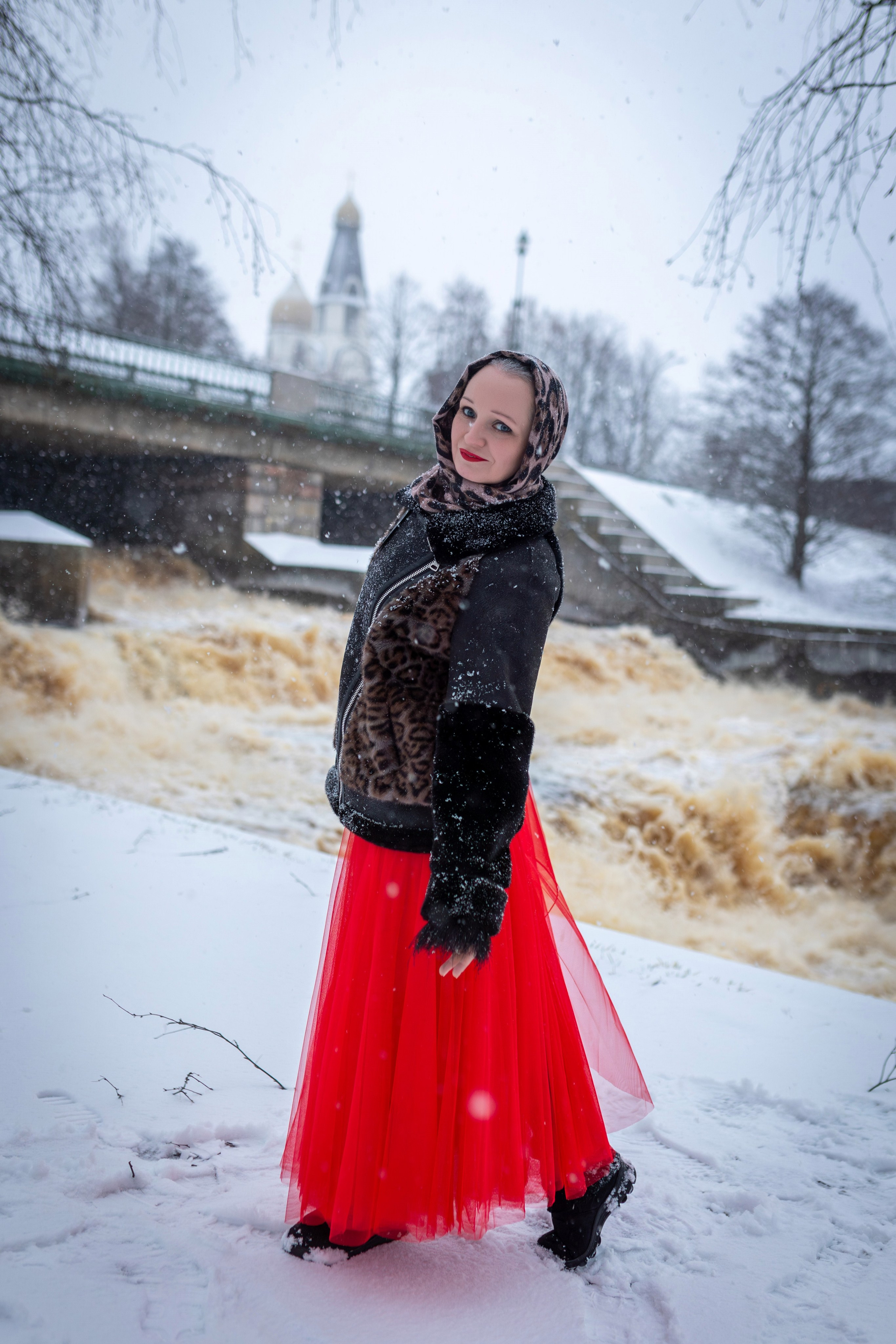 2025-01-01. Рубин на снегу, ♥️❄️