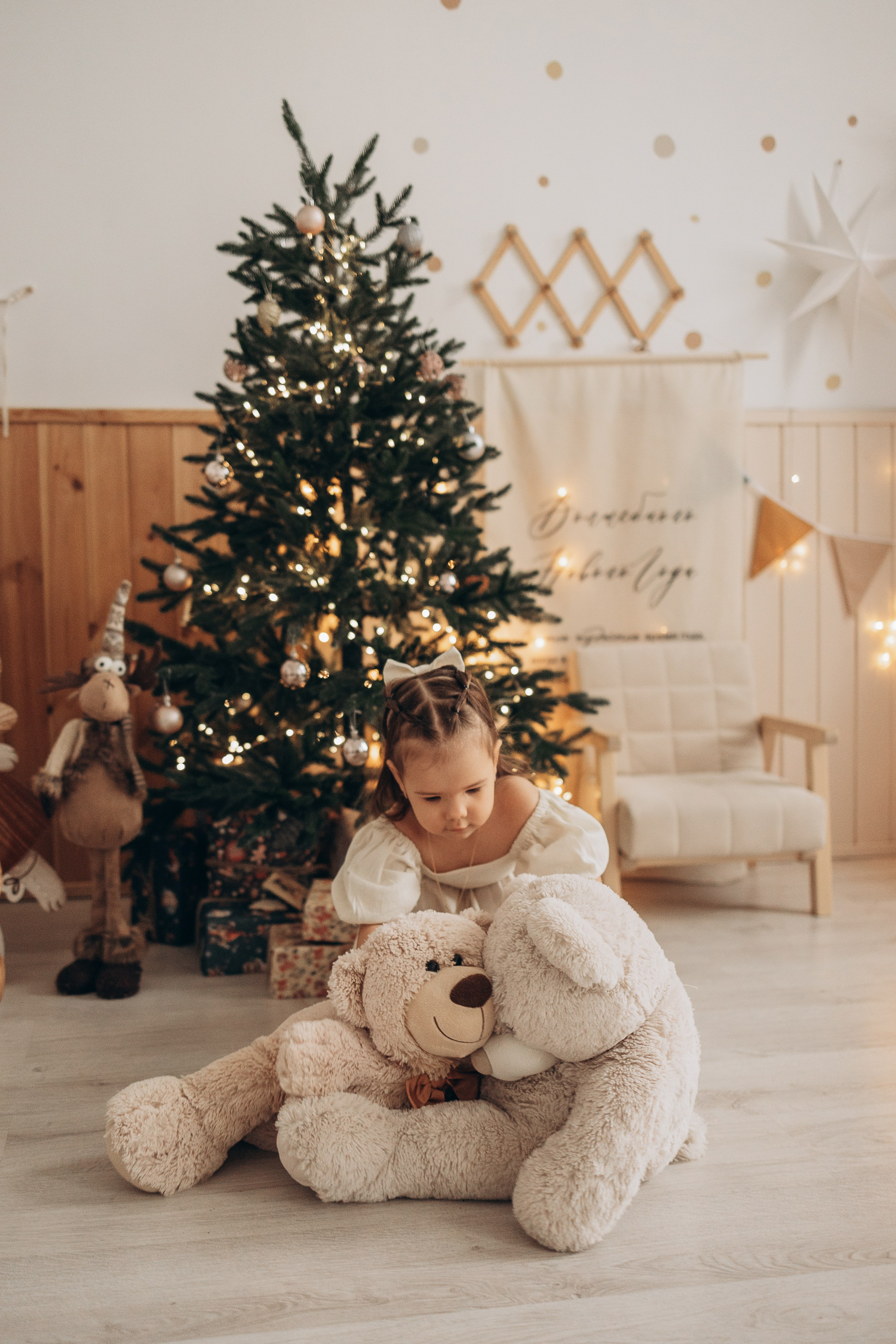 Новогодняя фотосессия для очаровательной малышки. Семейный и детский фотограф, женский портрет Москва Светлана Мертикова