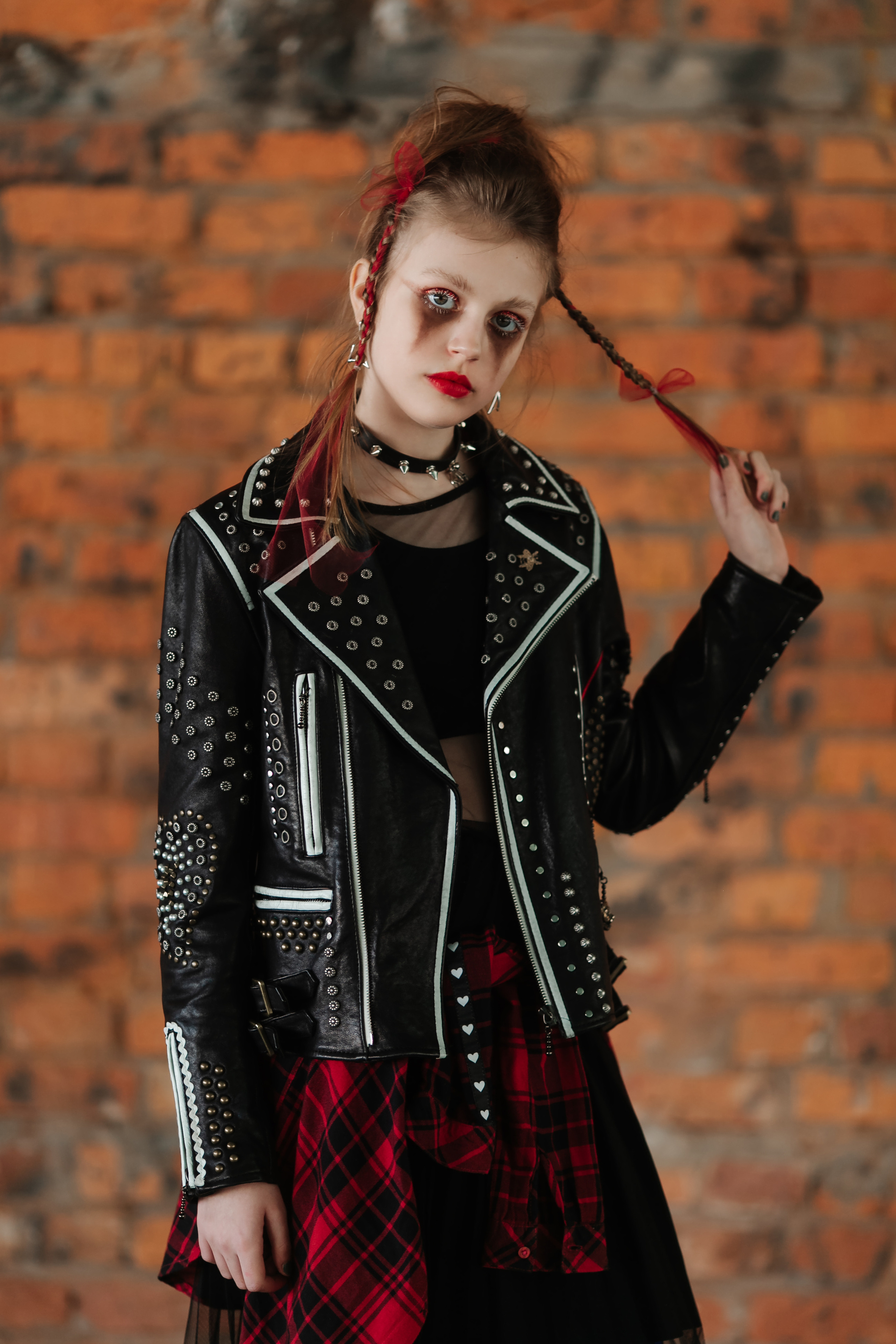 Панк стиль в одежде модели из Москвы Кристины Шэр.