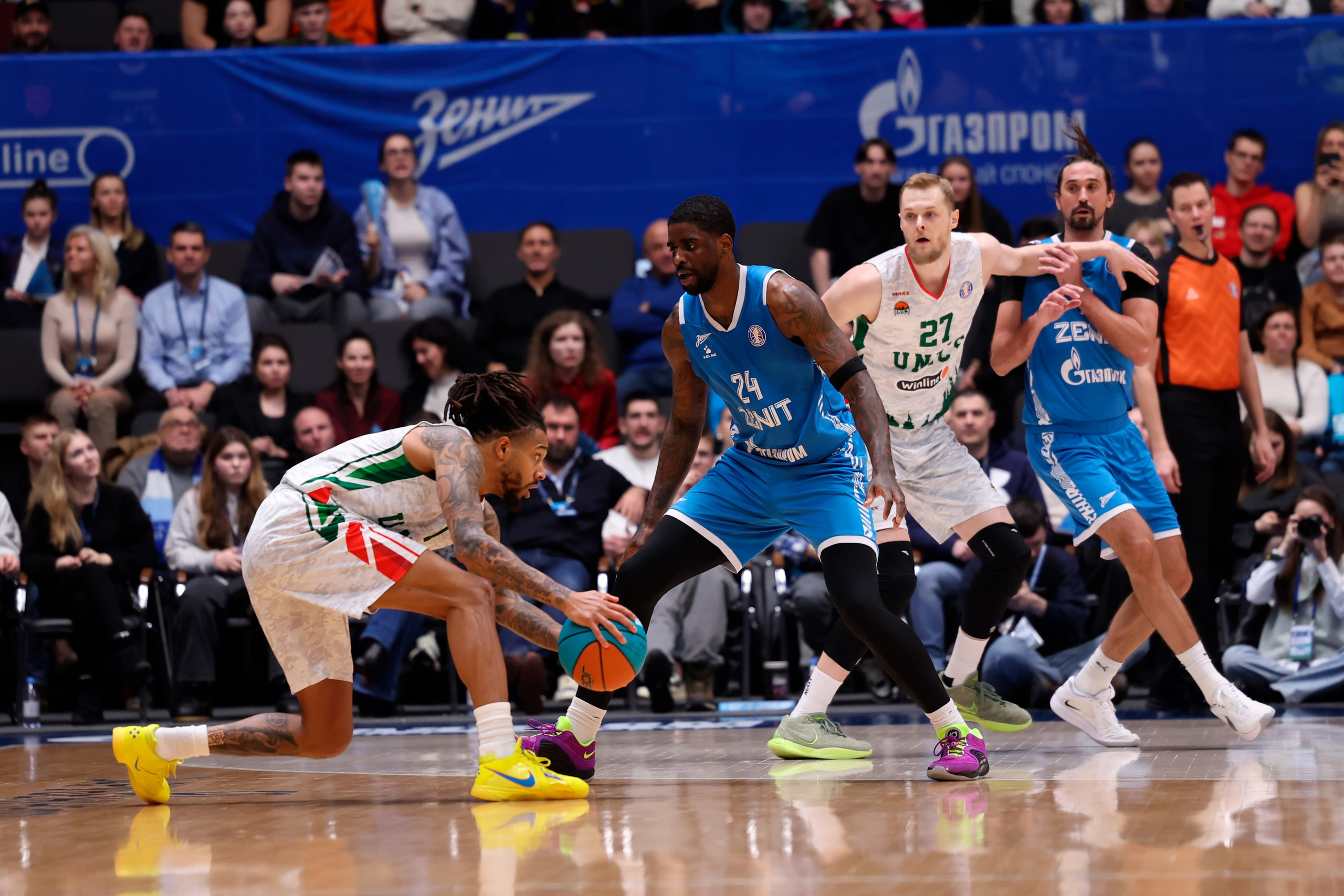 БК Зенит — БК Уникс 13.02.2025. Спортивный и репортажный фотограф Антон Тереханов