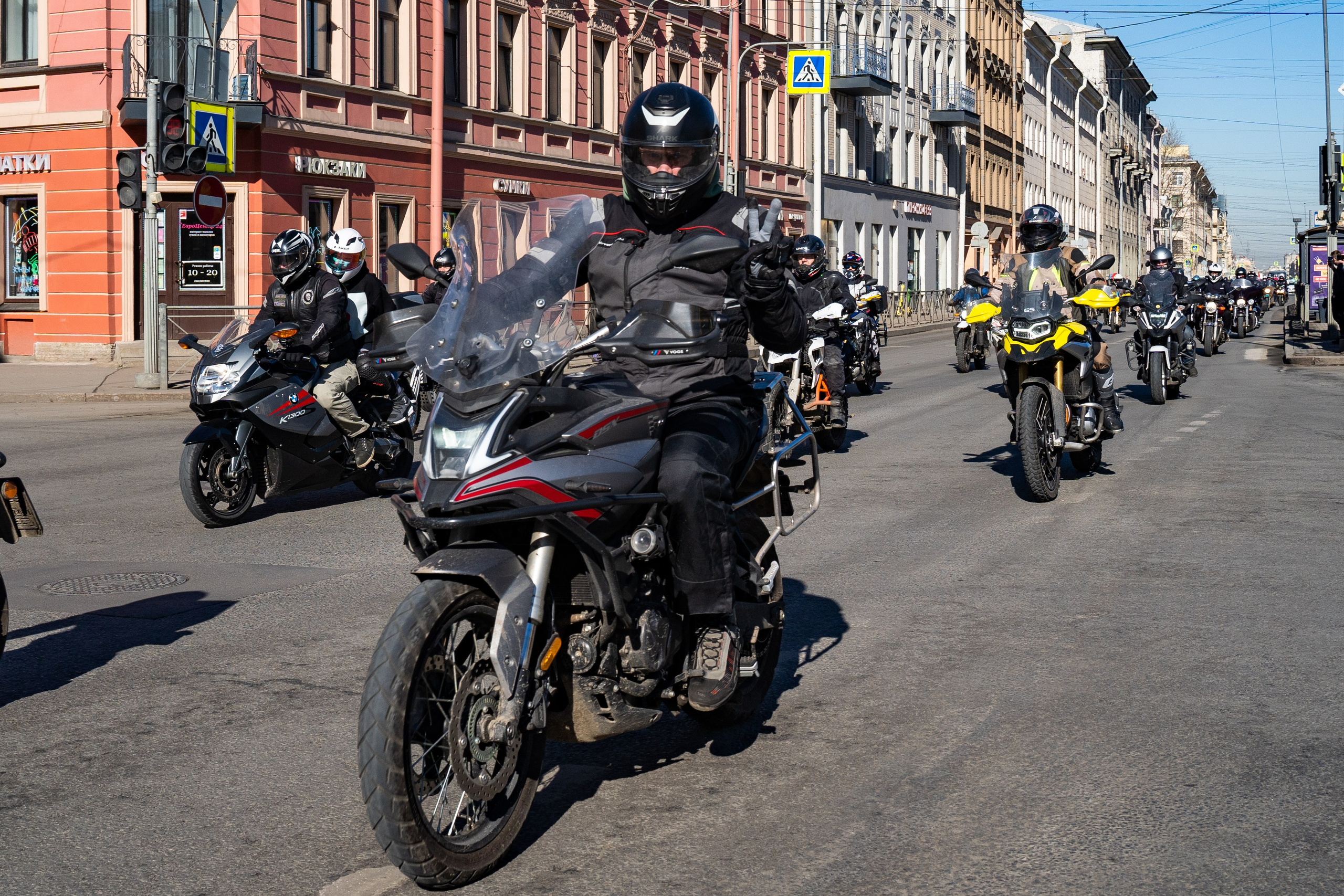 Весенний прохват мотоклуба Normans Riders MC. Концертный и репортажный фотограф в Санкт-Петербурге Слава Пахомов