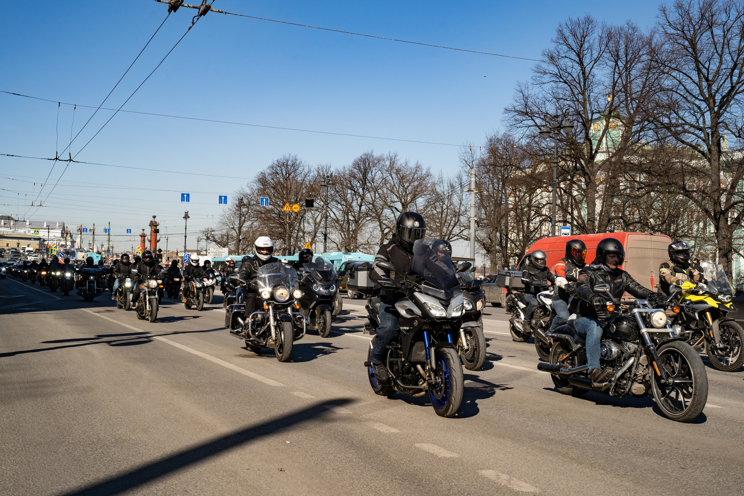 Весенний прохват мотоклуба Normans Riders MC. Концертный и репортажный фотограф в Санкт-Петербурге Слава Пахомов