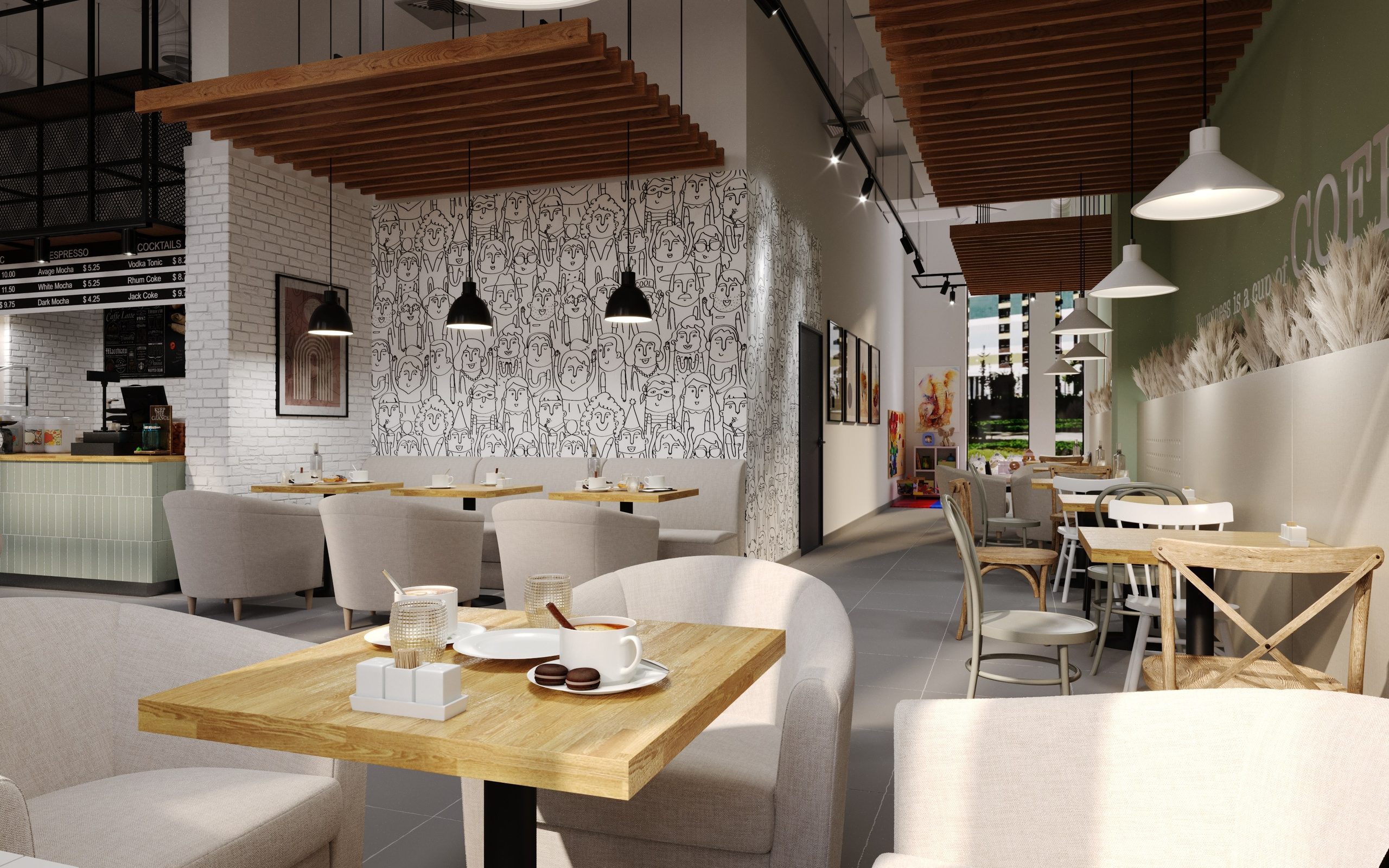 Роспись на стенах в разных стилях