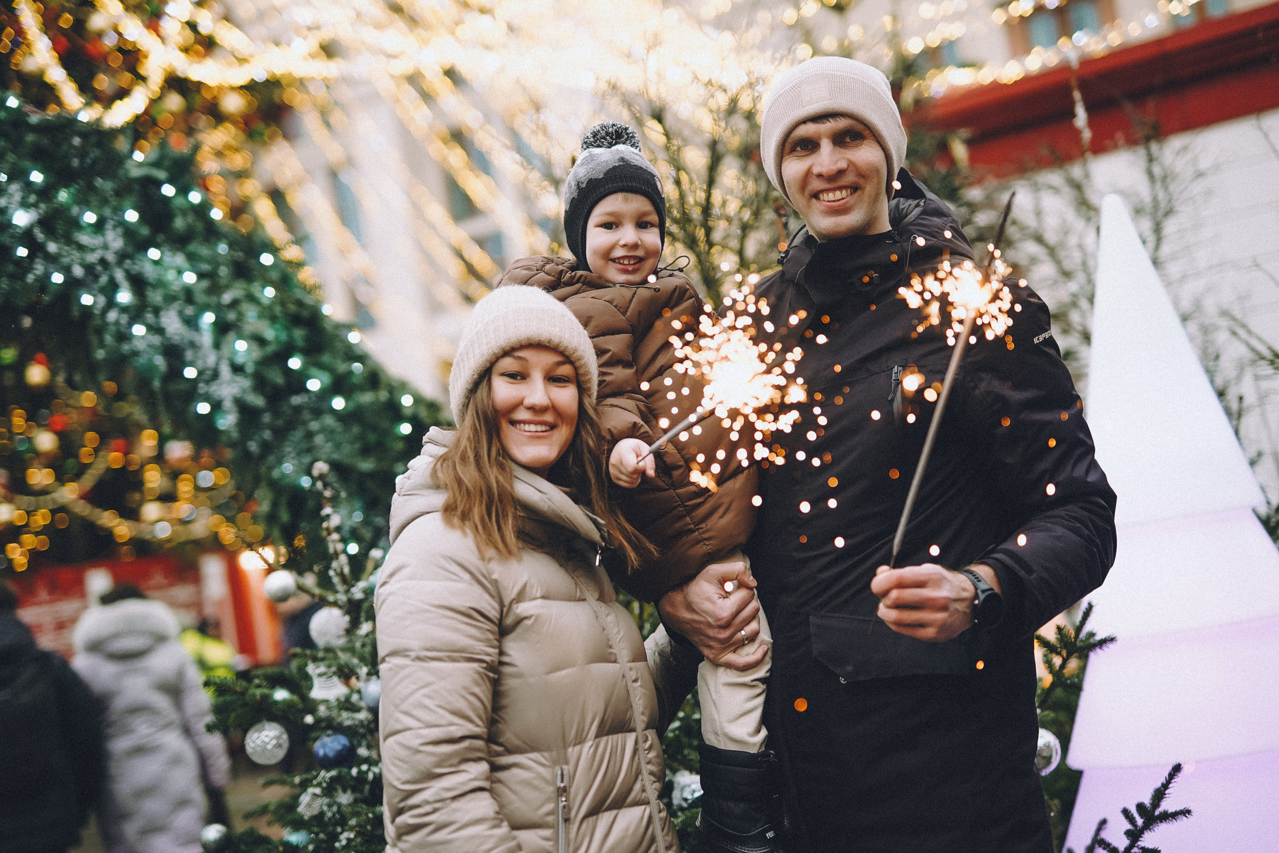 Прогулка по новогодней Москве для Юли, Жени и Вани. Фотограф Наталья Колганова