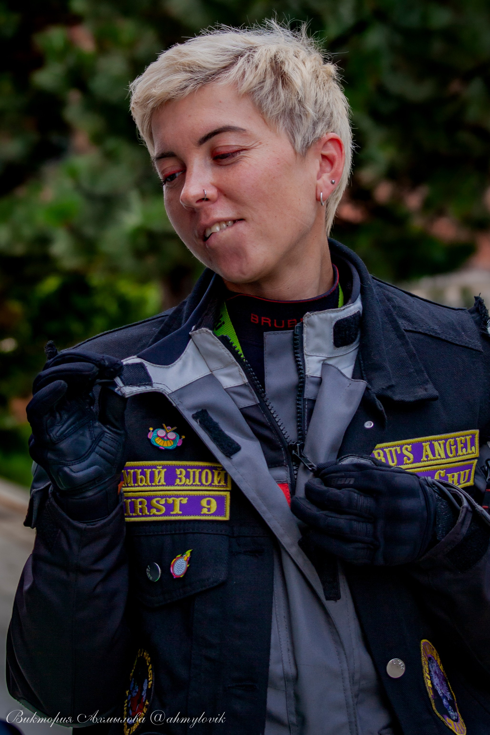 Аня и Гринч (Kawasaki Ninja 250). Виктория Ахмылова. Фотограф в Москве