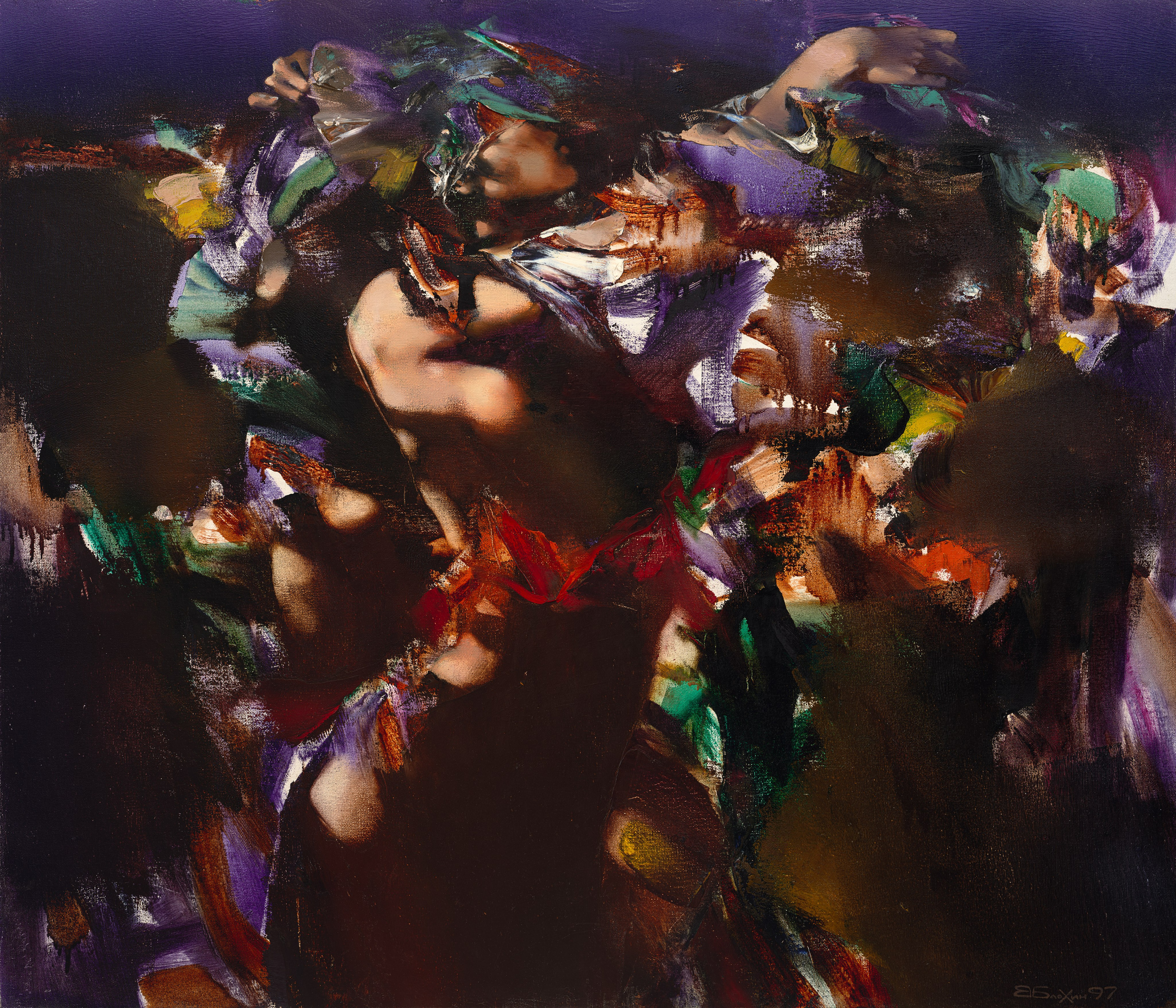 «Горячий ветер» - художник Валерий Блохин (холст, масло, 90x105, 1997)