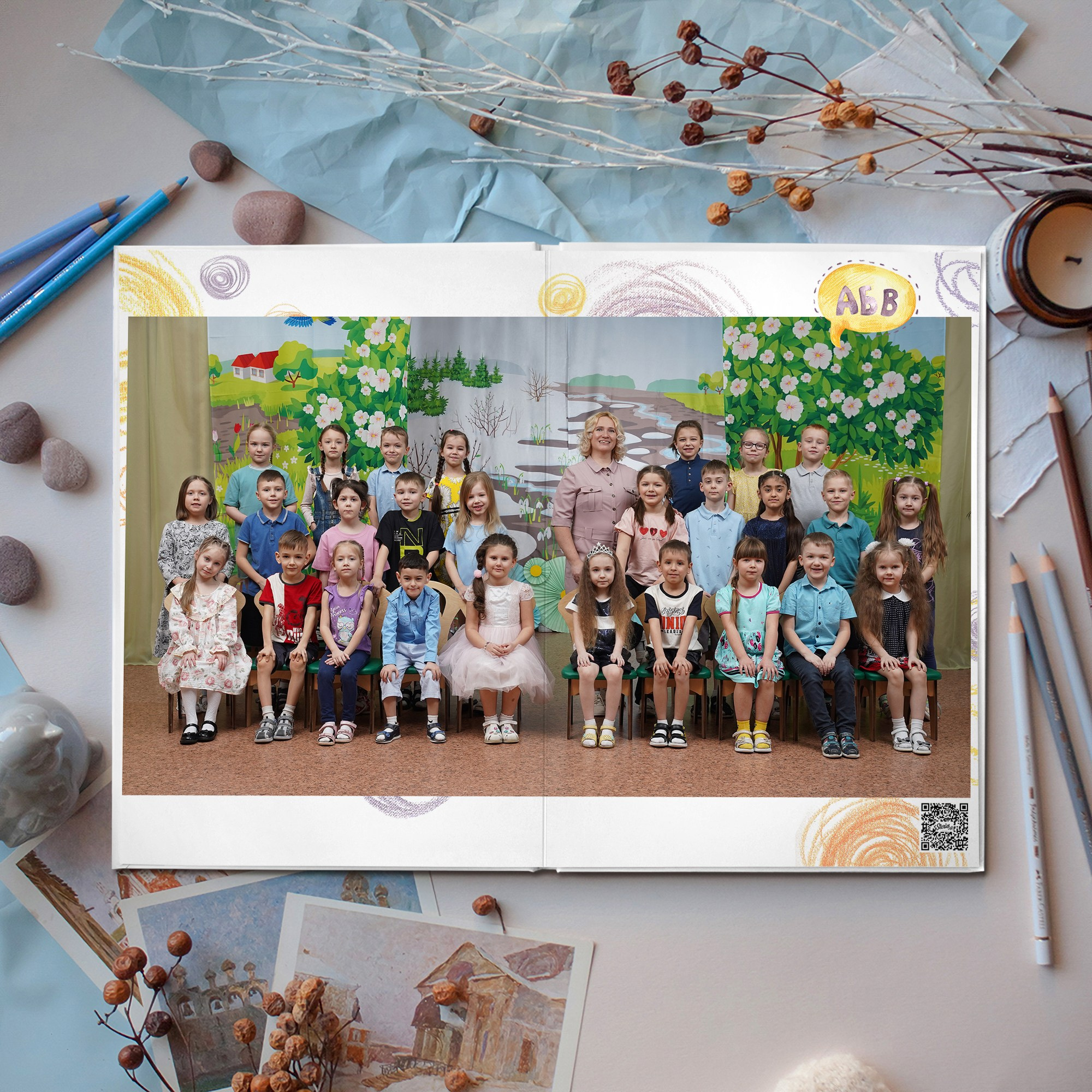 Фотопапка — трюмо из детского сада. Фотограф в Березовском Умерова Ю. Фотограф в детский сад в Екатеринбурге, выпускные альбомы Юлия Умерова
