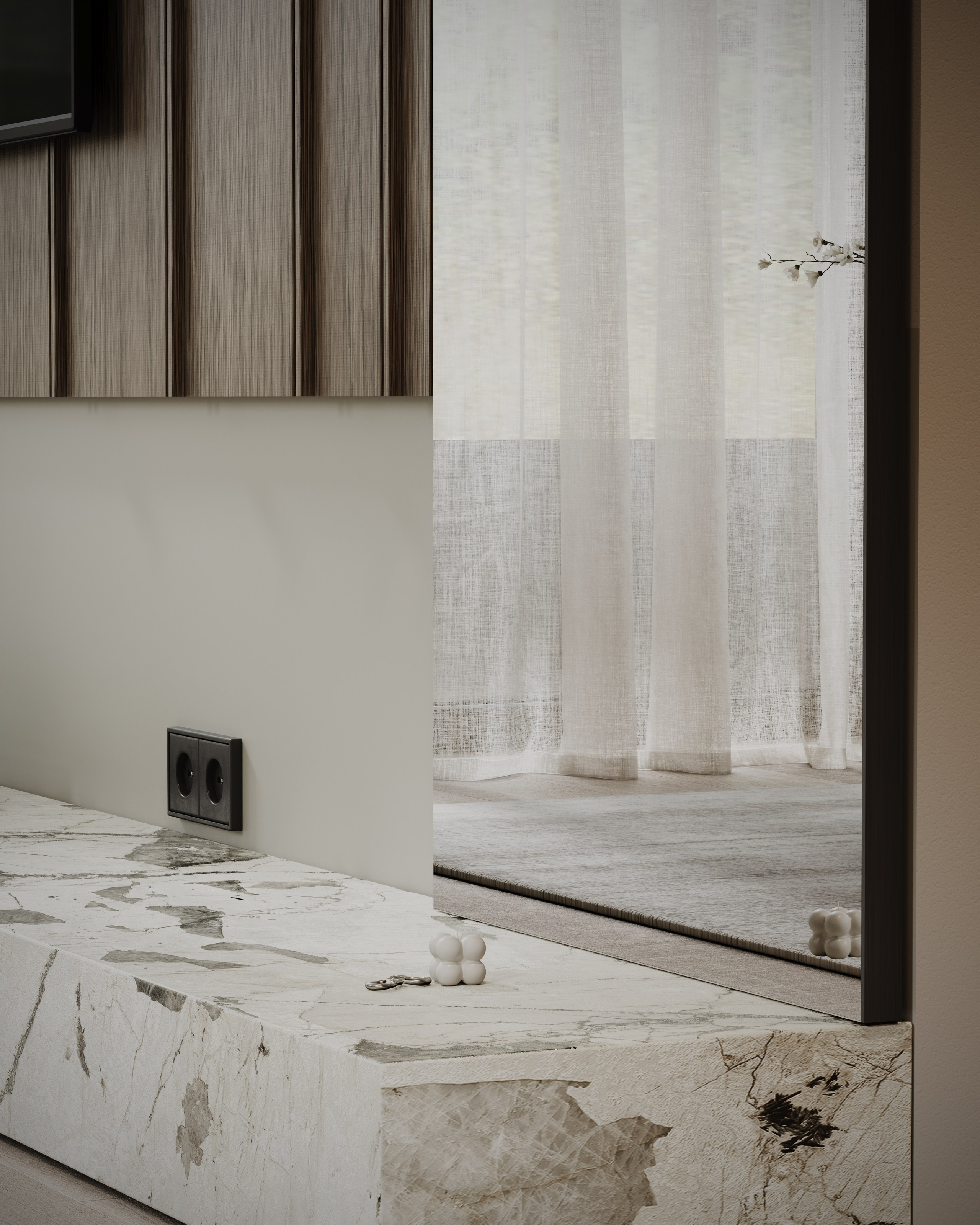 Сибирский дом. Визуализации интерьера