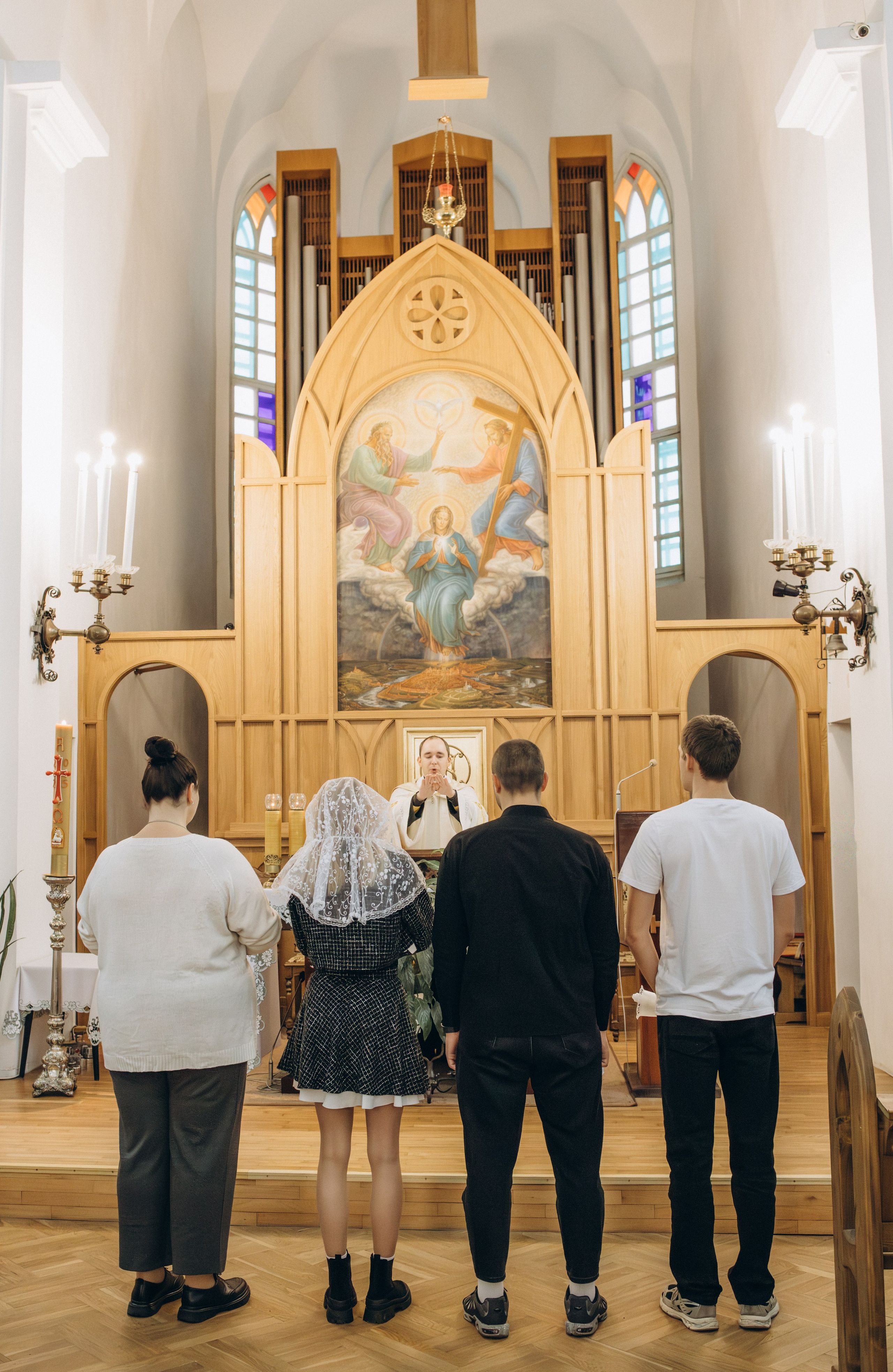Крещение в католическом храме. Семейный фотограф в Минске — Алина Тиханович