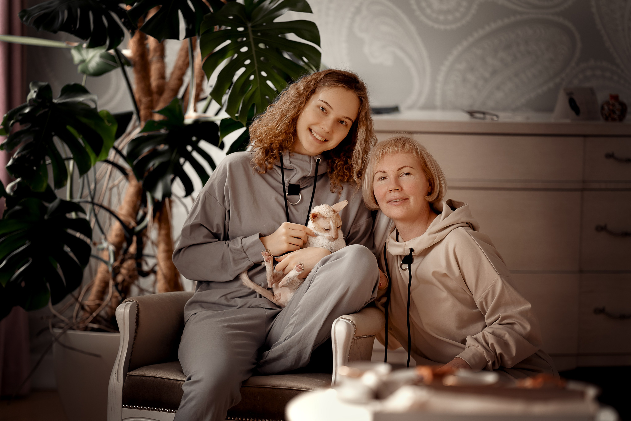 Семейная с кошками. Портретный и семейный фотограф в Санкт-Петербурге Татьяна Дубова