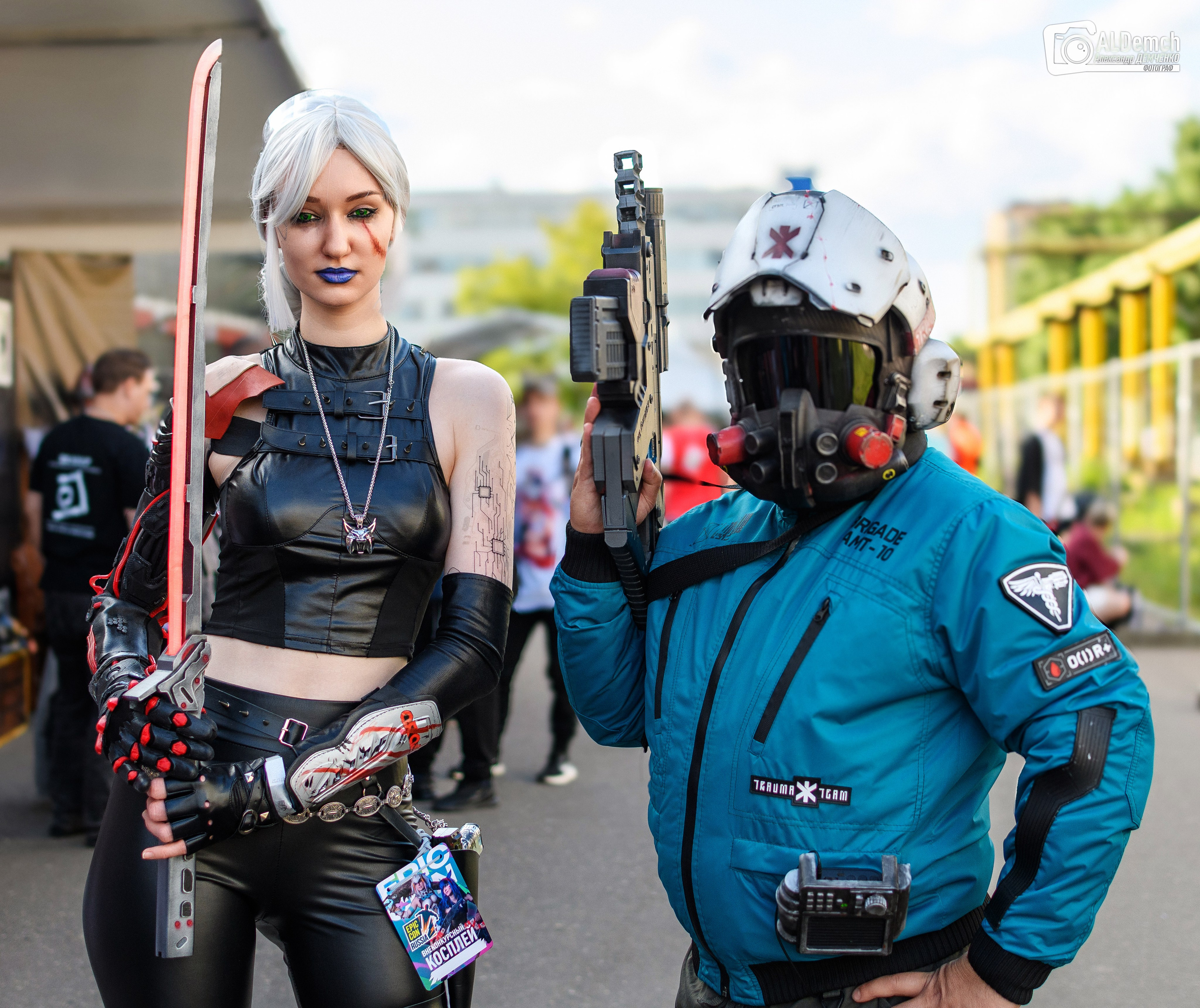 Cyberpunk 2077 Trauma Team косплей фотосессия в Москве