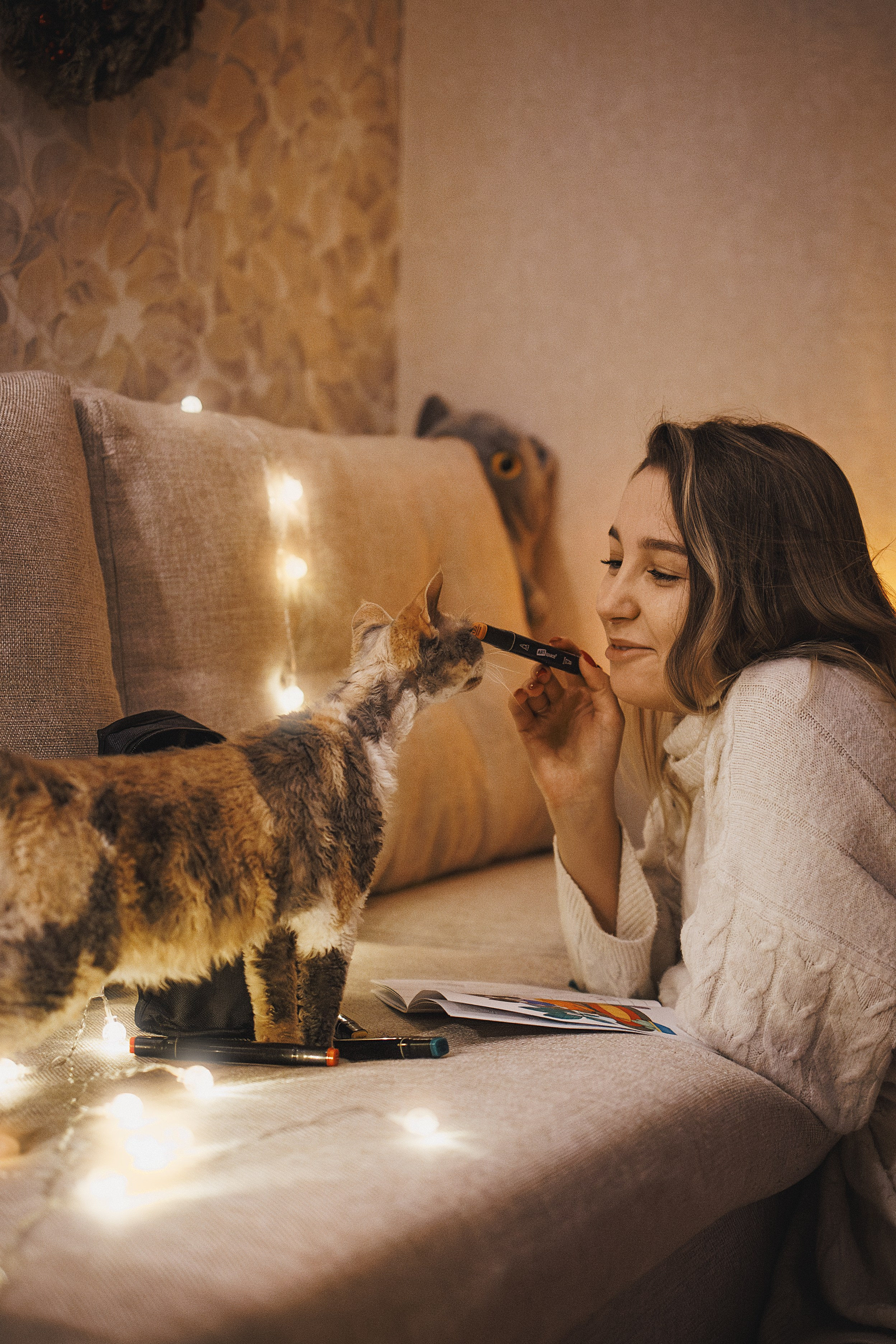 Домашняя новогодняя. Фотограф Анималист в Москве Анастасия Жучкова