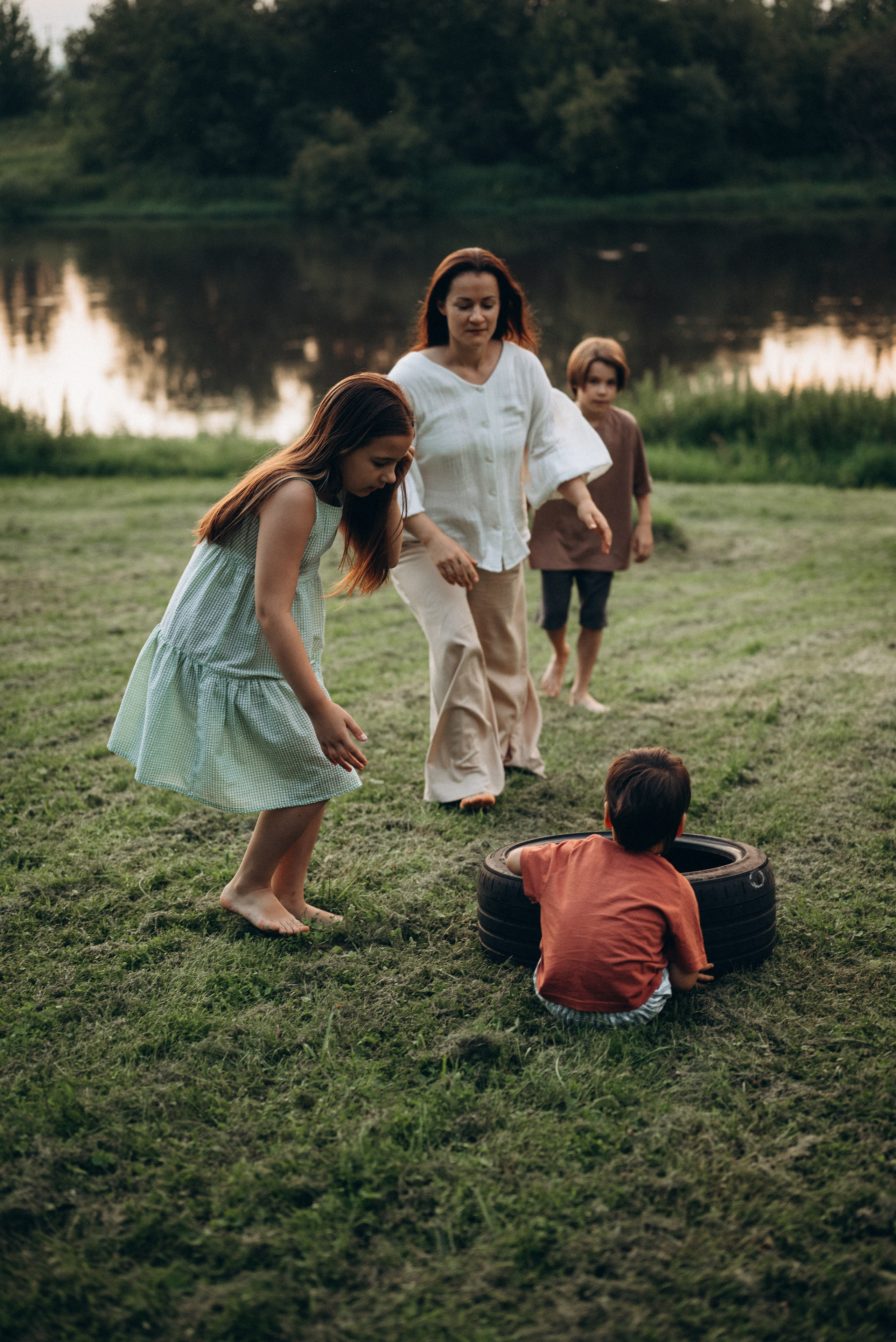 Игры на закате. Семейный фотограф в Москве Дарья Пузикова