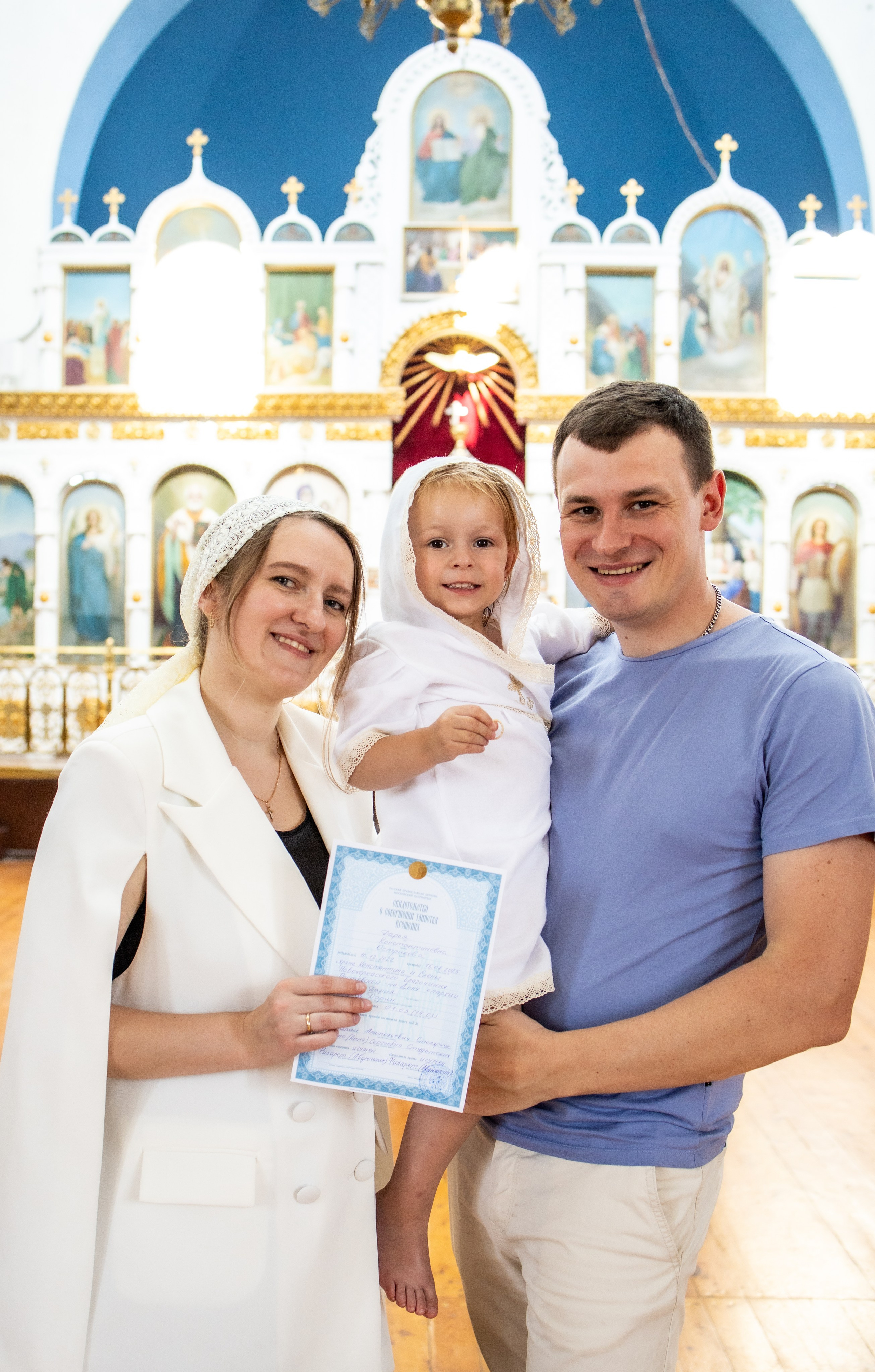 Таинство Крещения Евы, Арины и Дарьи. Фотограф Надежда Лукьянова