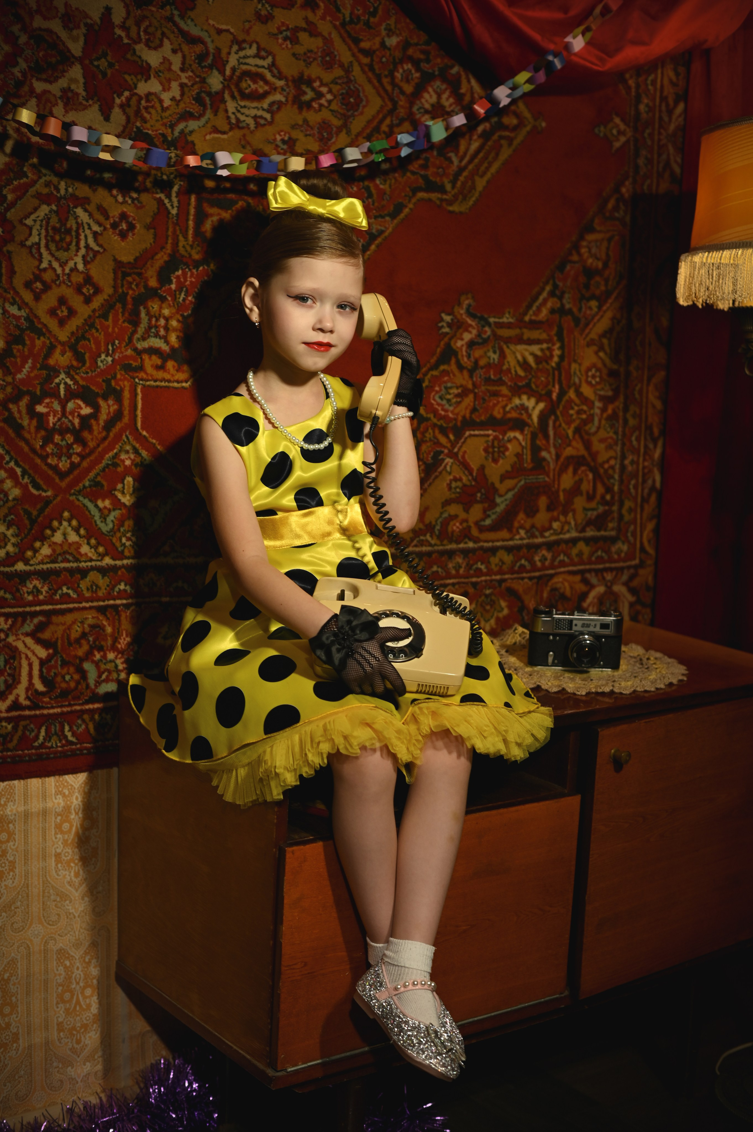 Детская школа моделей Happy Kids. «Ретро Новый год» 2026. Детский фотограф в Новокузнецке Николай Чекалин