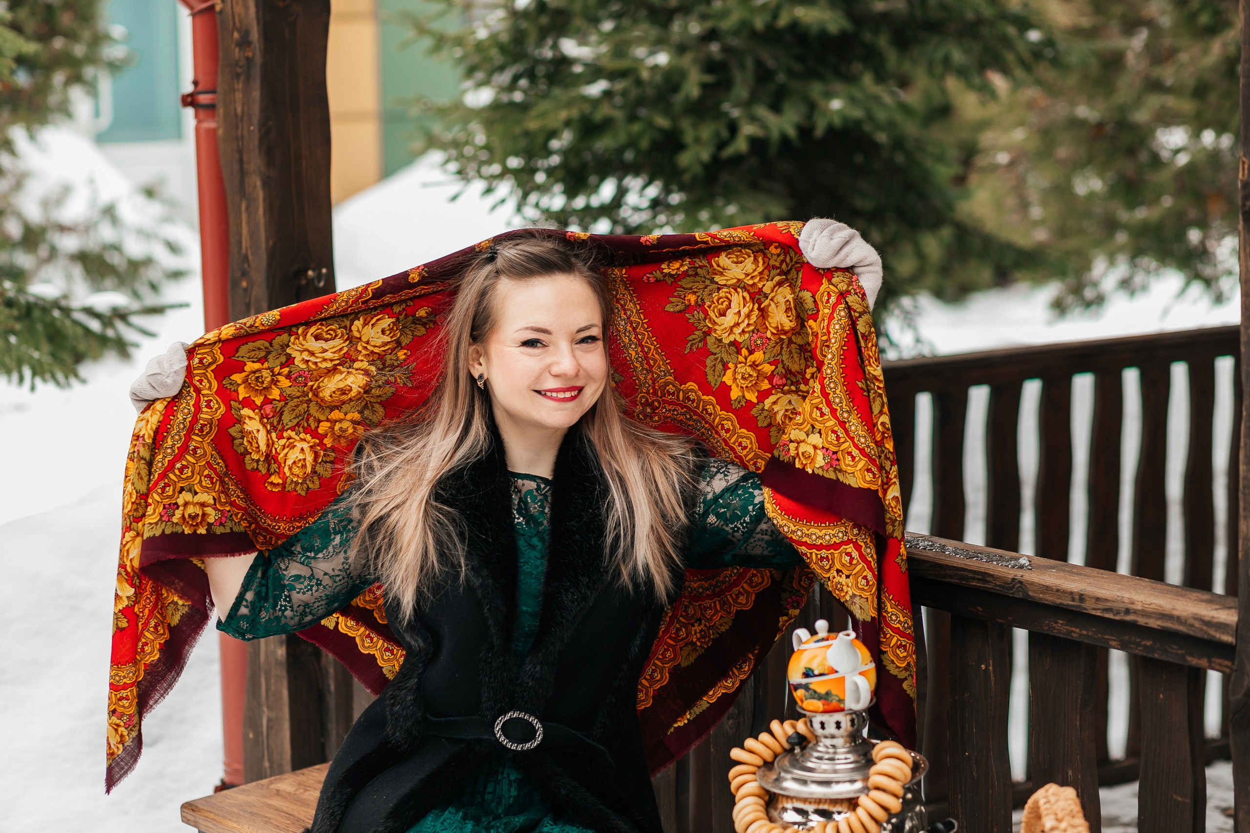 Масленица фотосессия в русском стиле