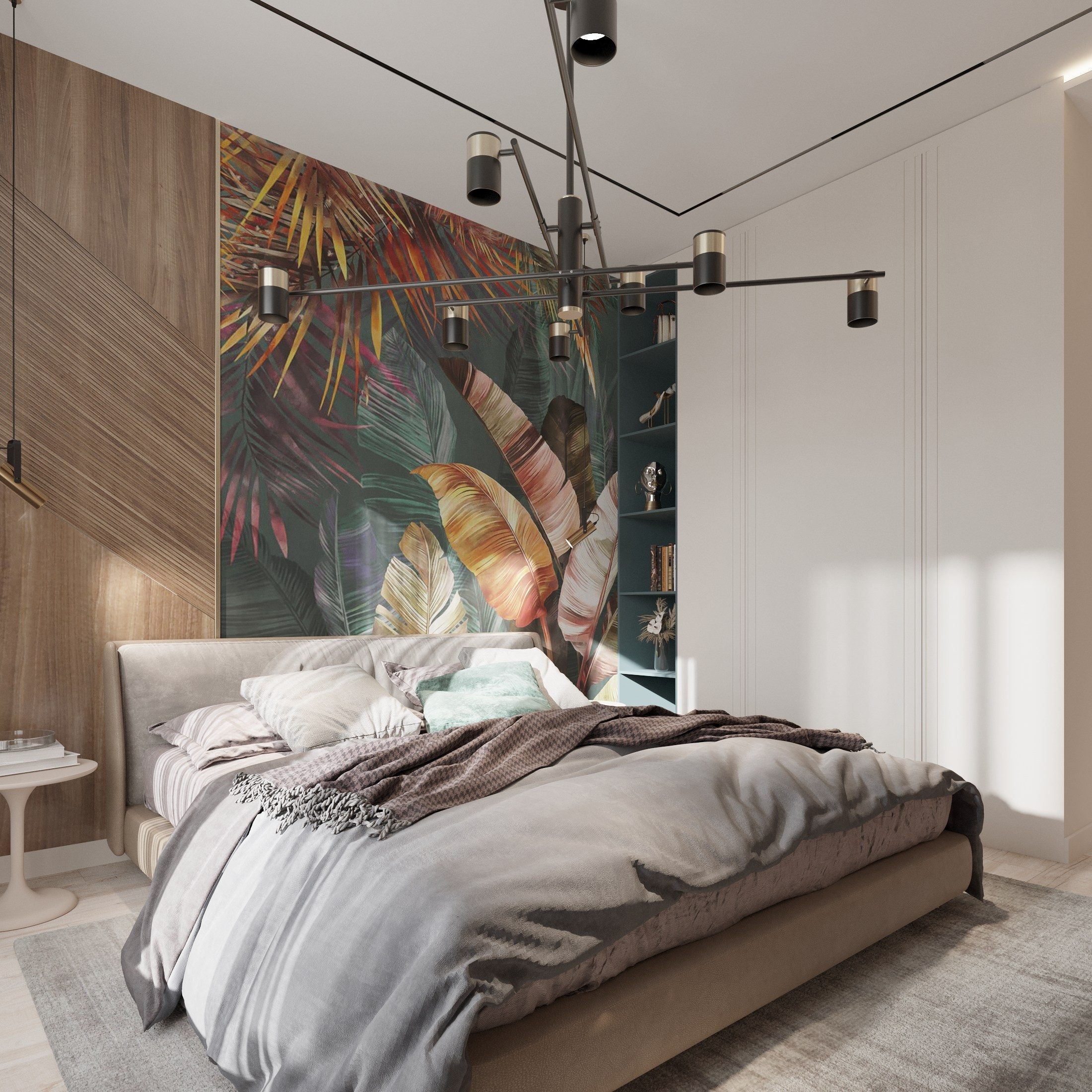 Спальня для семьи 3д визуализация