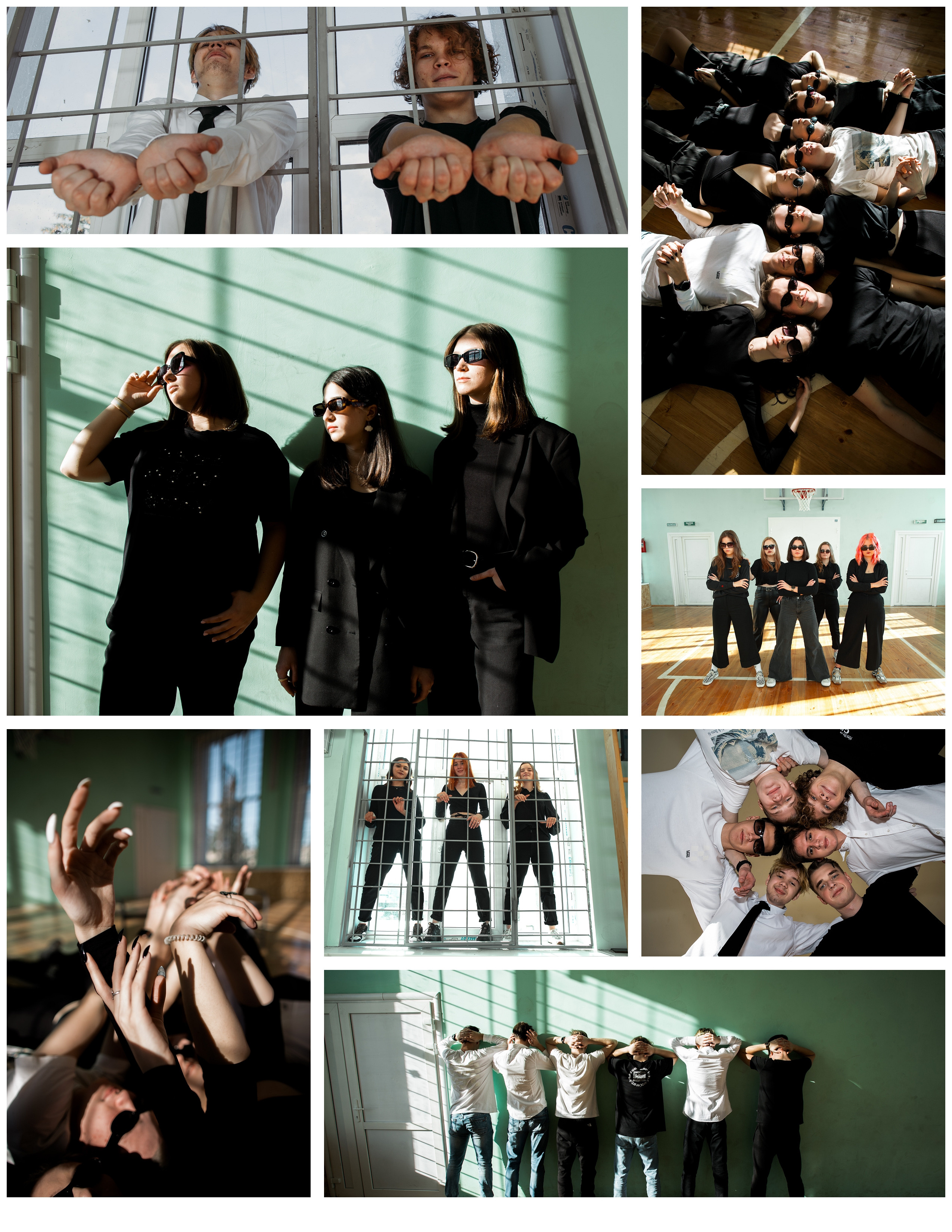 Выпускники в спортивном зале