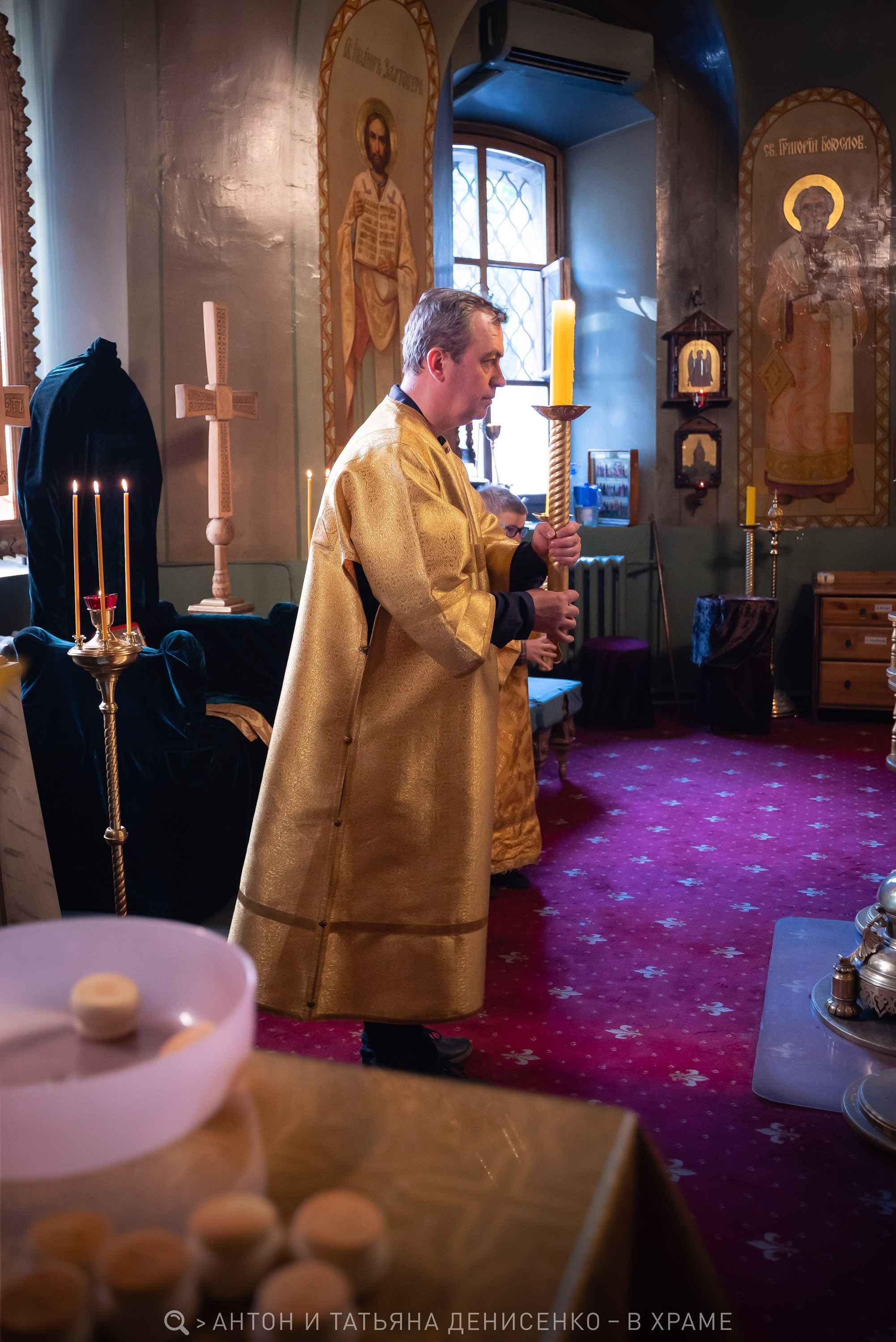 Рождество Иоанна Предтечи — Храм Святых Девяти Мучеников Кизических, г. Москва. Антон и Татьяна Денисенко — В храме