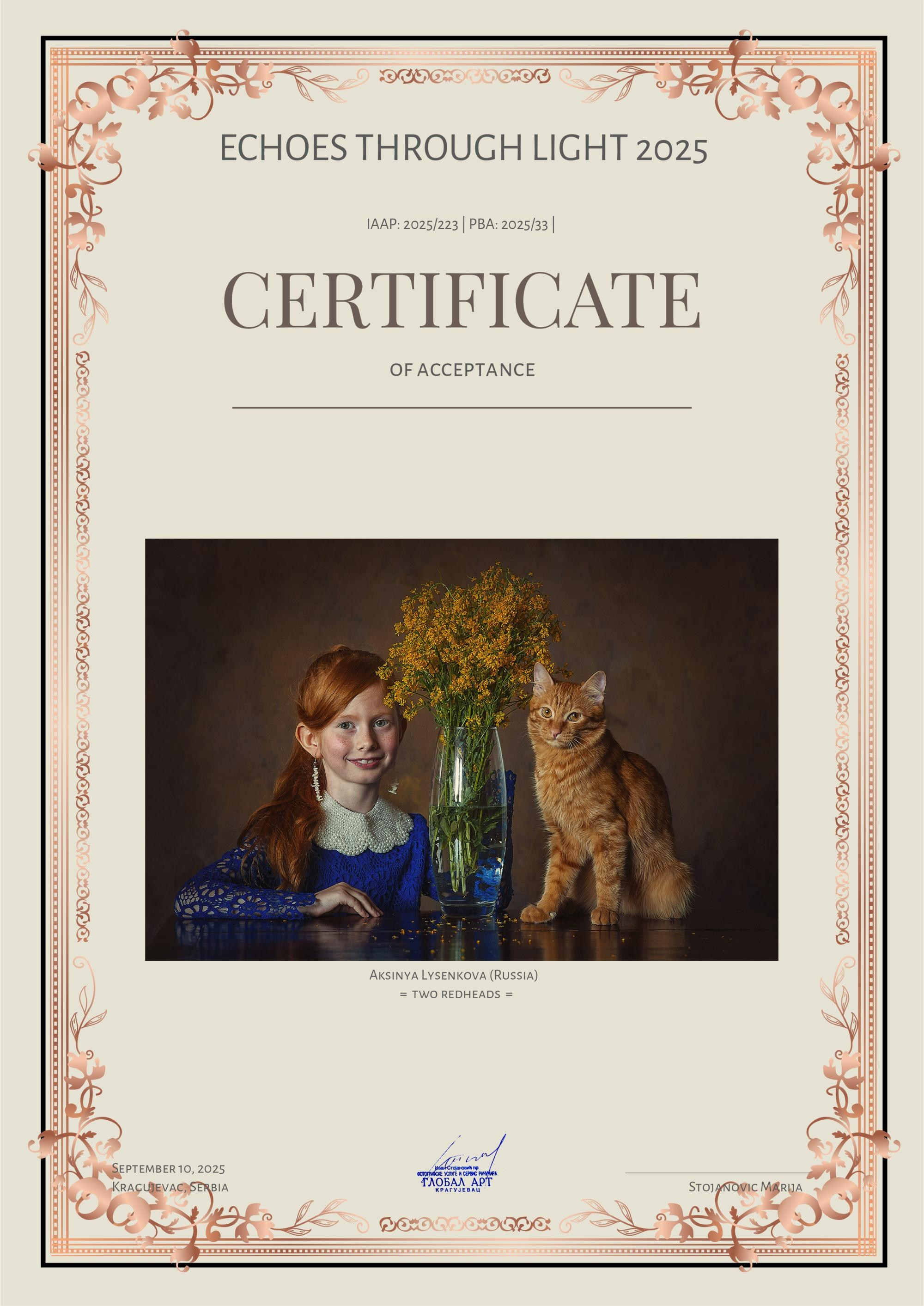 Дипломы. Детский, семейный фотограф в Ижевске и Москве Аксинья Лысенкова ADEN