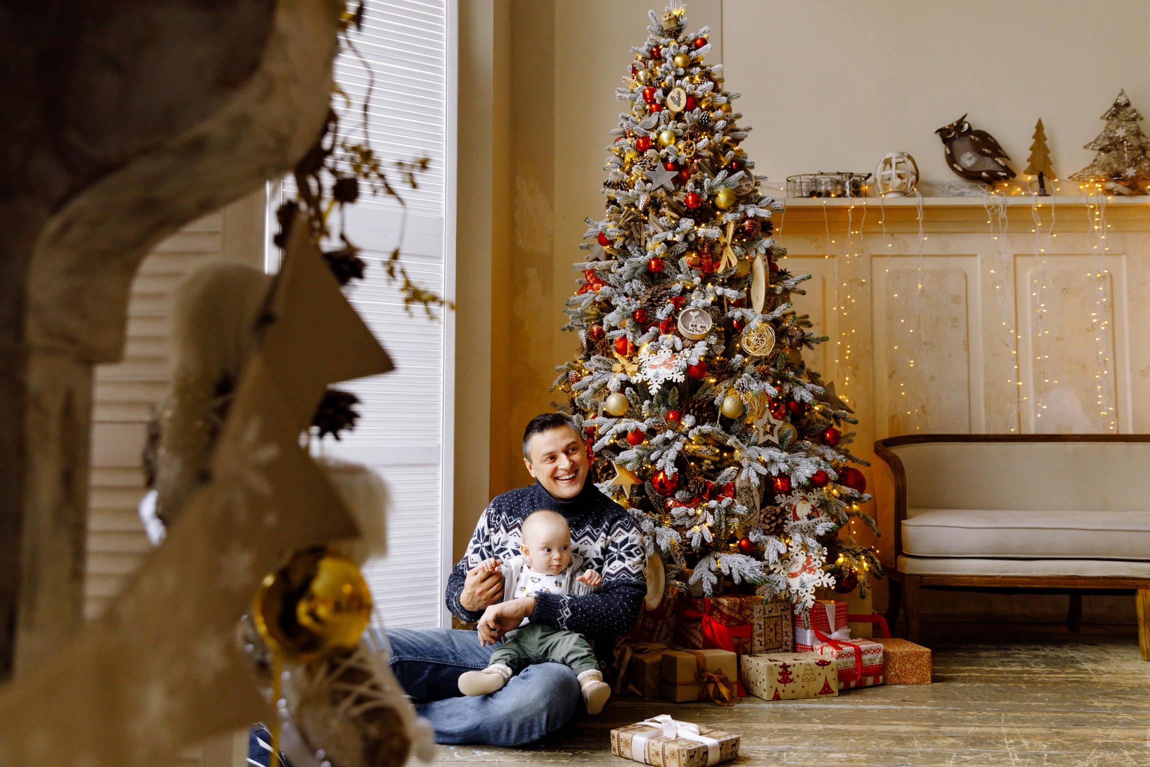 Новогодняя семейная съемка. Вася, Оля. Яро-Мир и Лёня