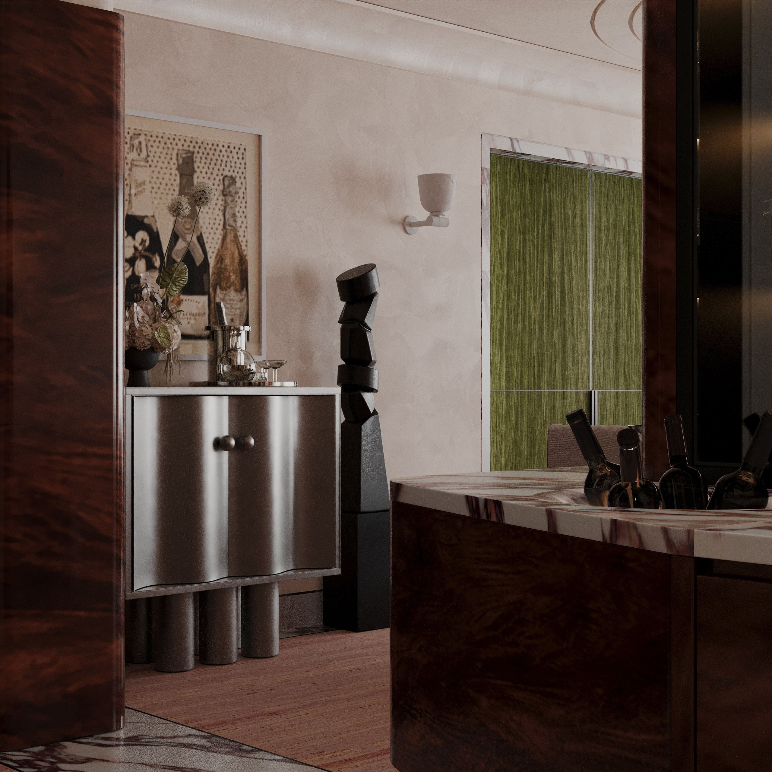 Апартаменты в эклектичном стиле с яркими акцентами 164 m². SHAIMERDINOVA INTERIORS