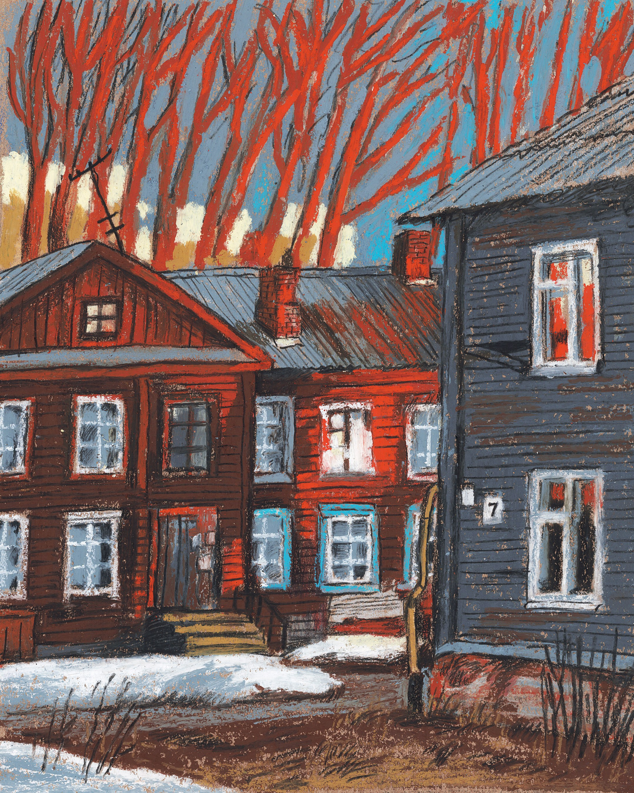 Домики. Художник Карина Милосердова