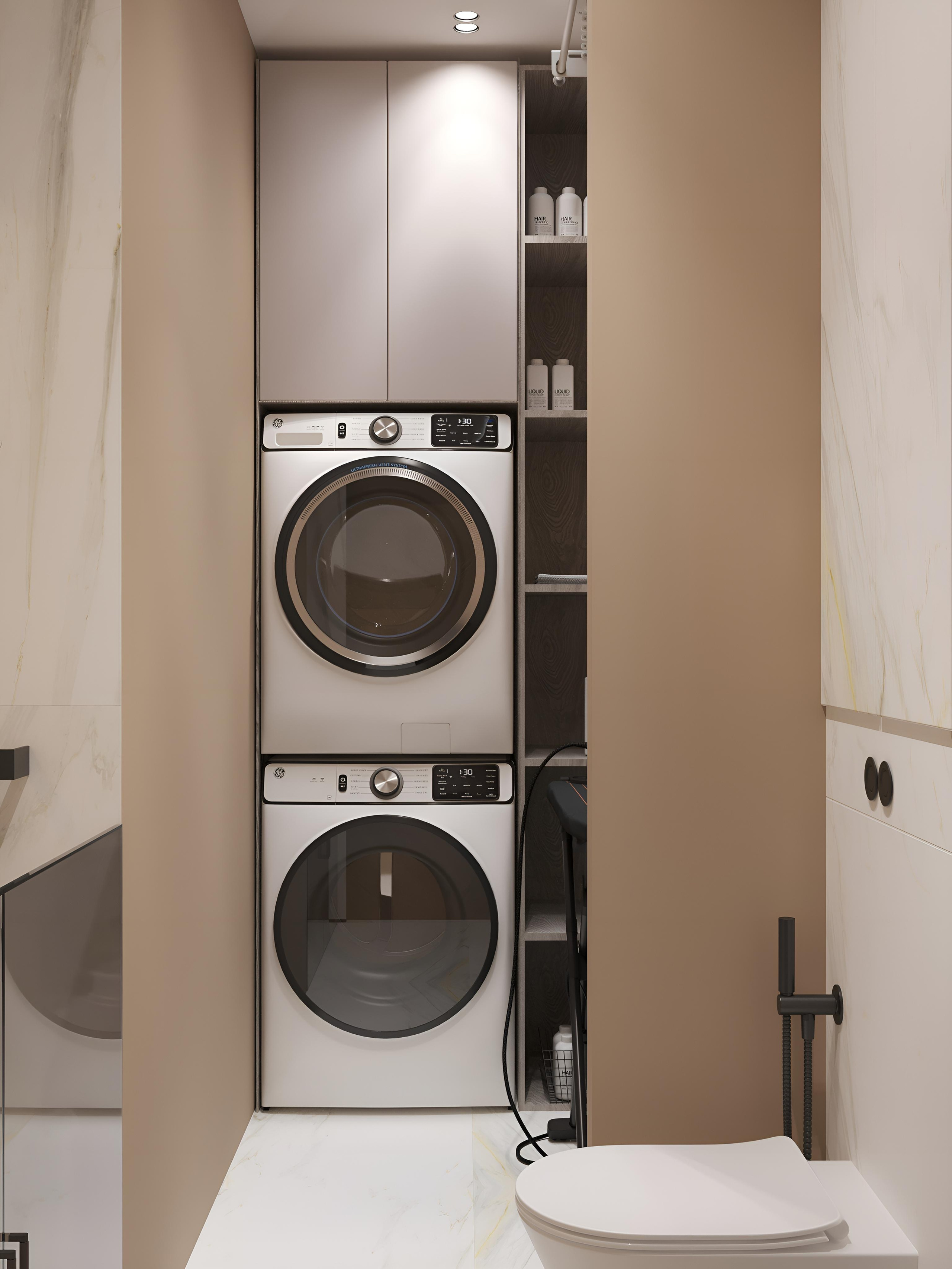 Сан.узел+постирочная. 3D Визуализация интерьеров жилых и коммерческих помещений