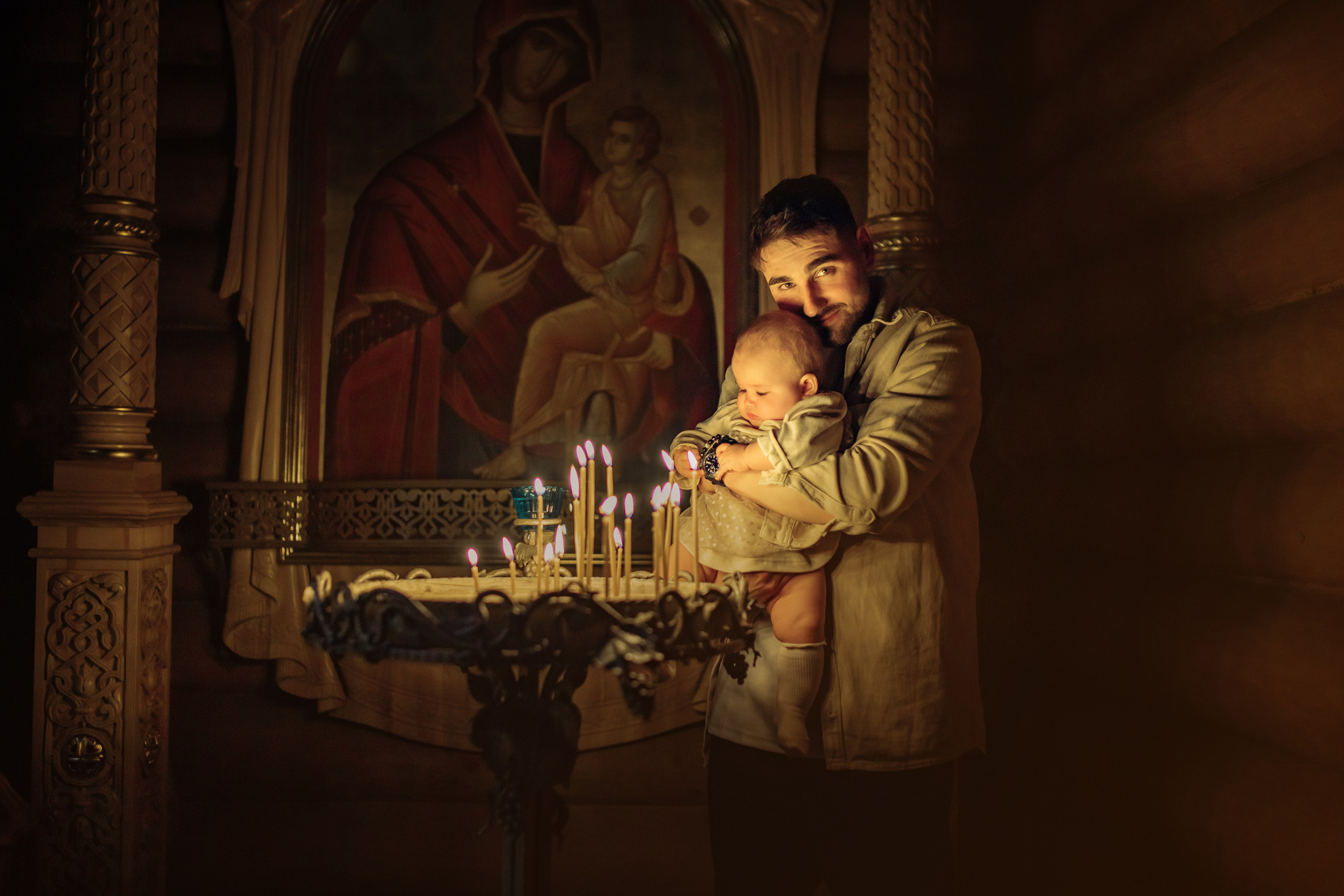 Таинство крещения Софии, апрель 2024