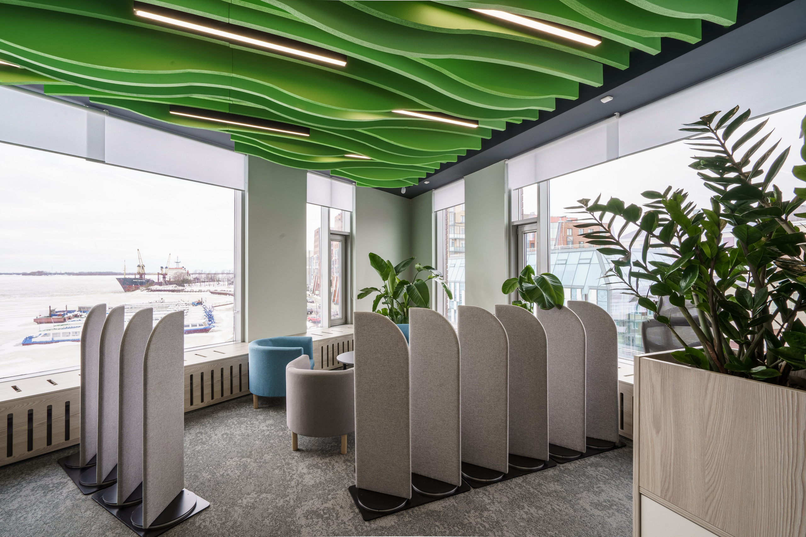 Интерьерная фотосъемка офиса Сбербанка, профессиональный фотограф в Архангельске