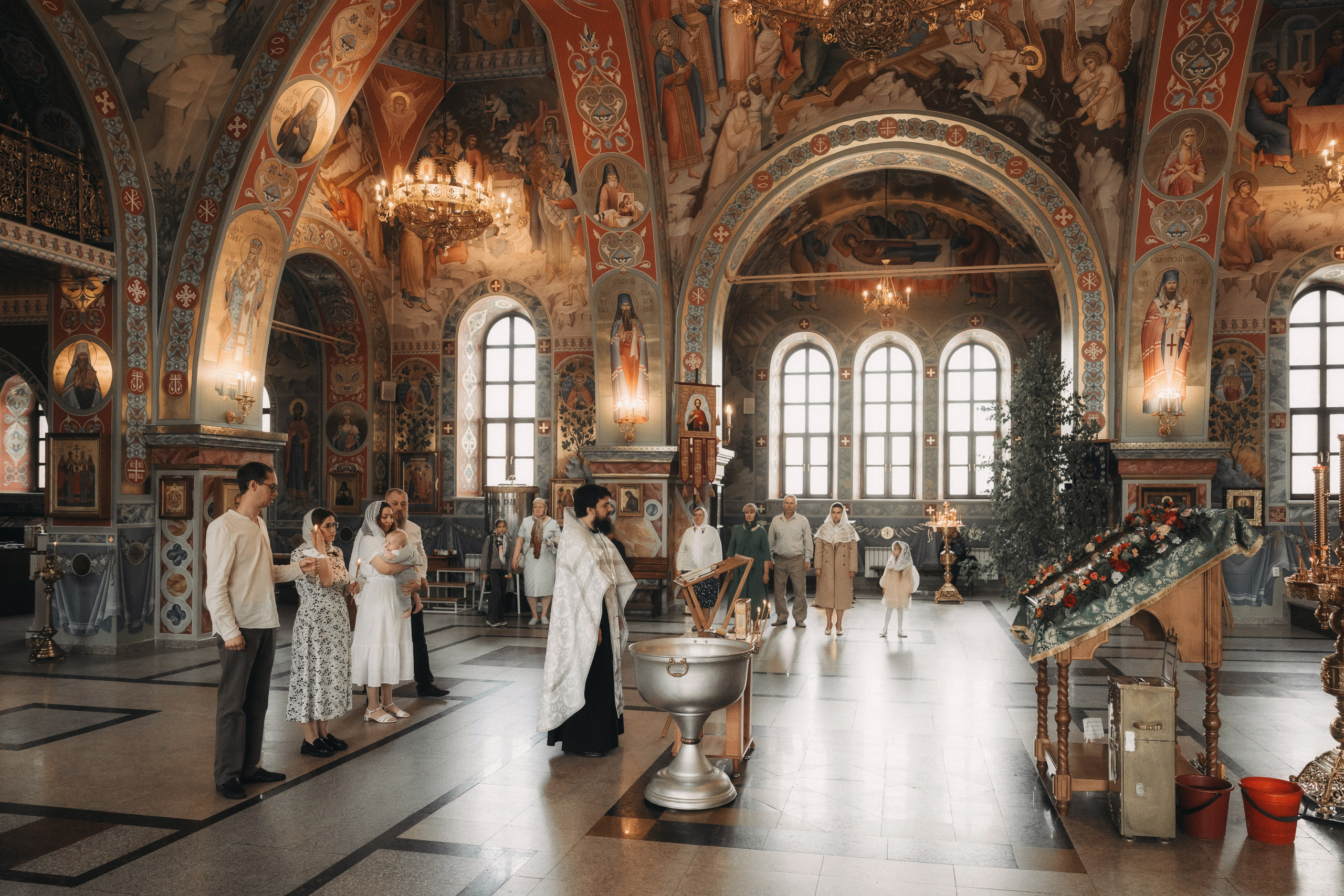 Фотосъемка крещения в храме Всецарица