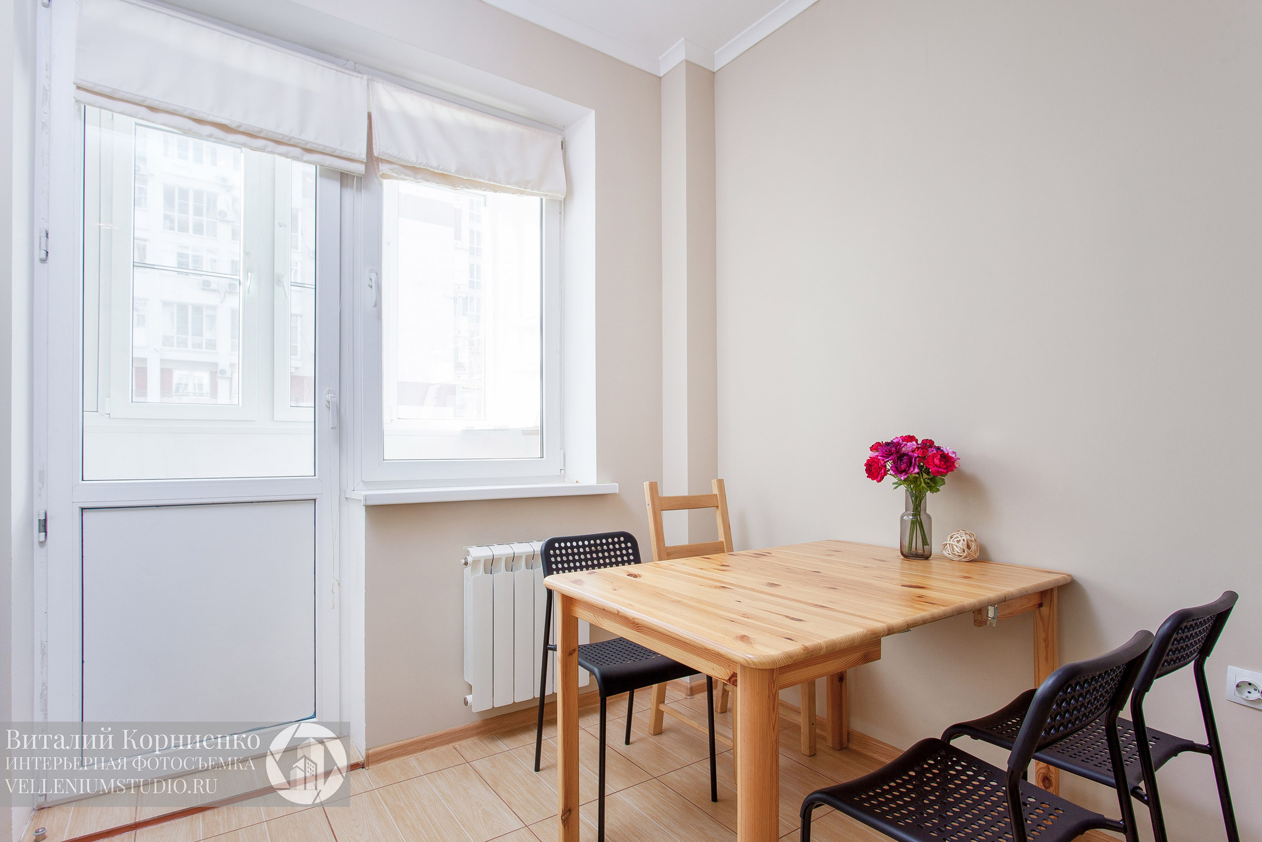 1-комнатная квартира для сдачи в посуточную аренду в Краснодаре. Интерьерный фотограф Краснодар: профессионально по доступным ценам