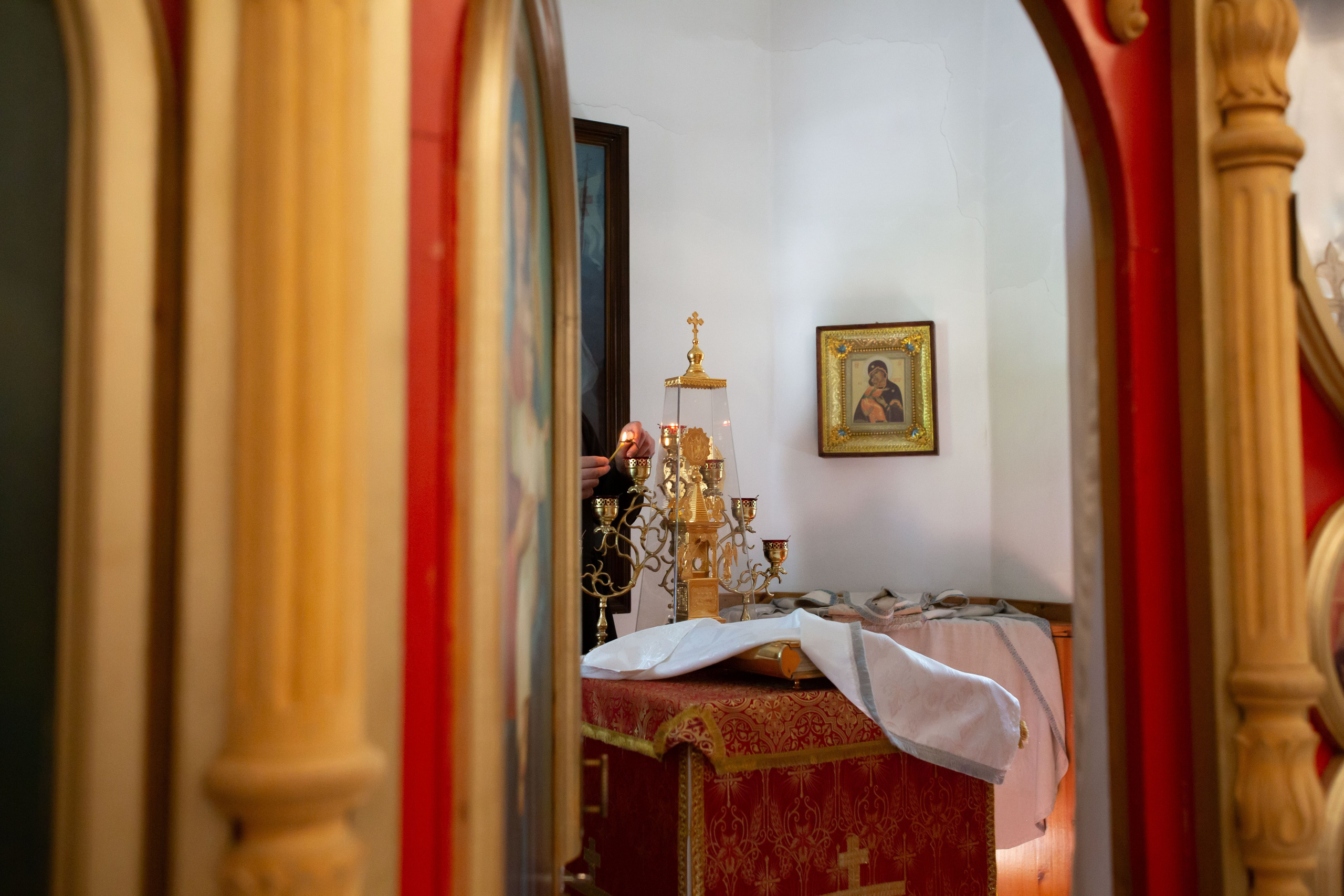 Крещение Веры. Храм преподобного Саввы Сторожевского. Семейный и детский фотограф Анна Петракова