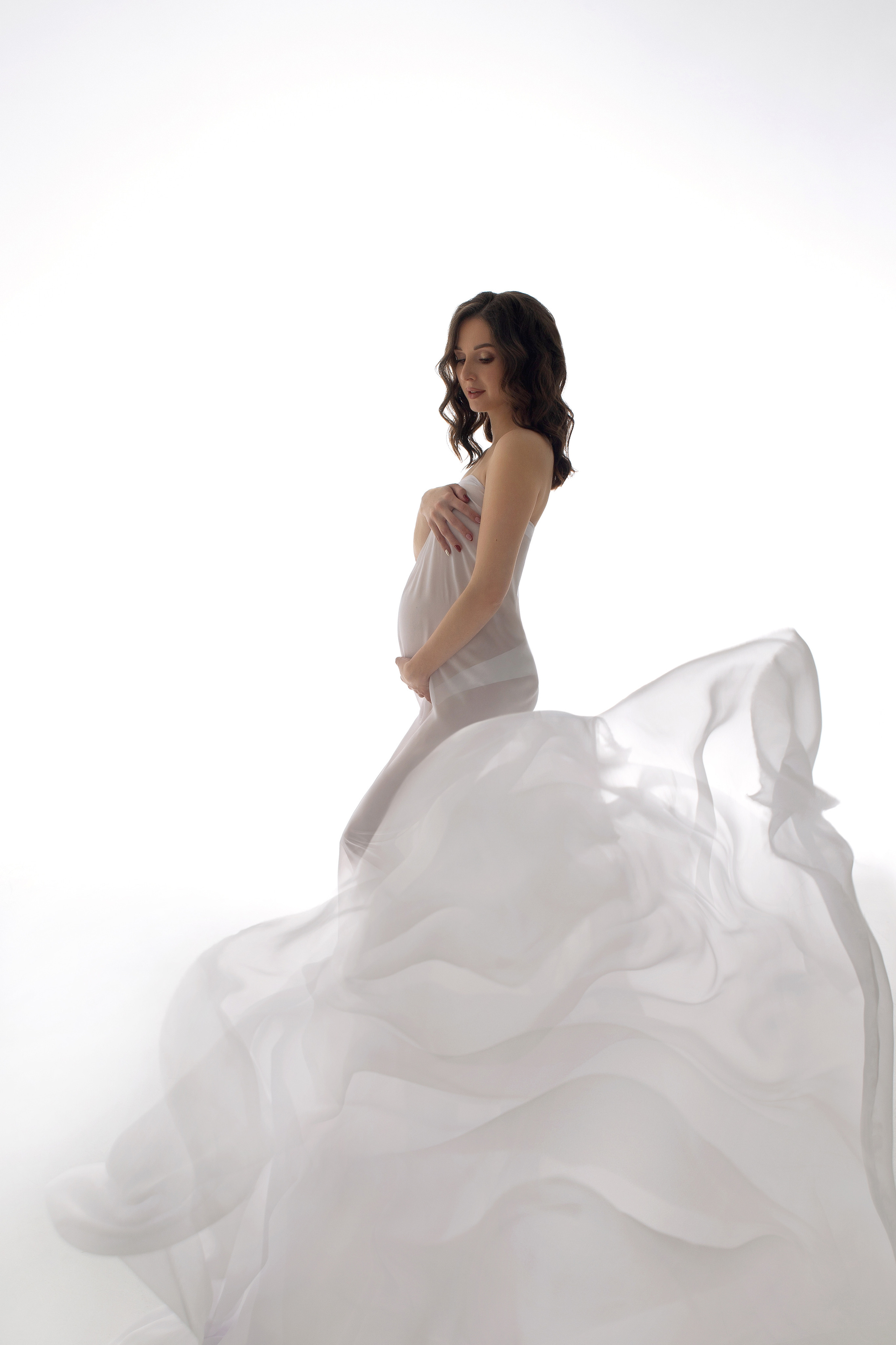 Шифон белый прозрачный