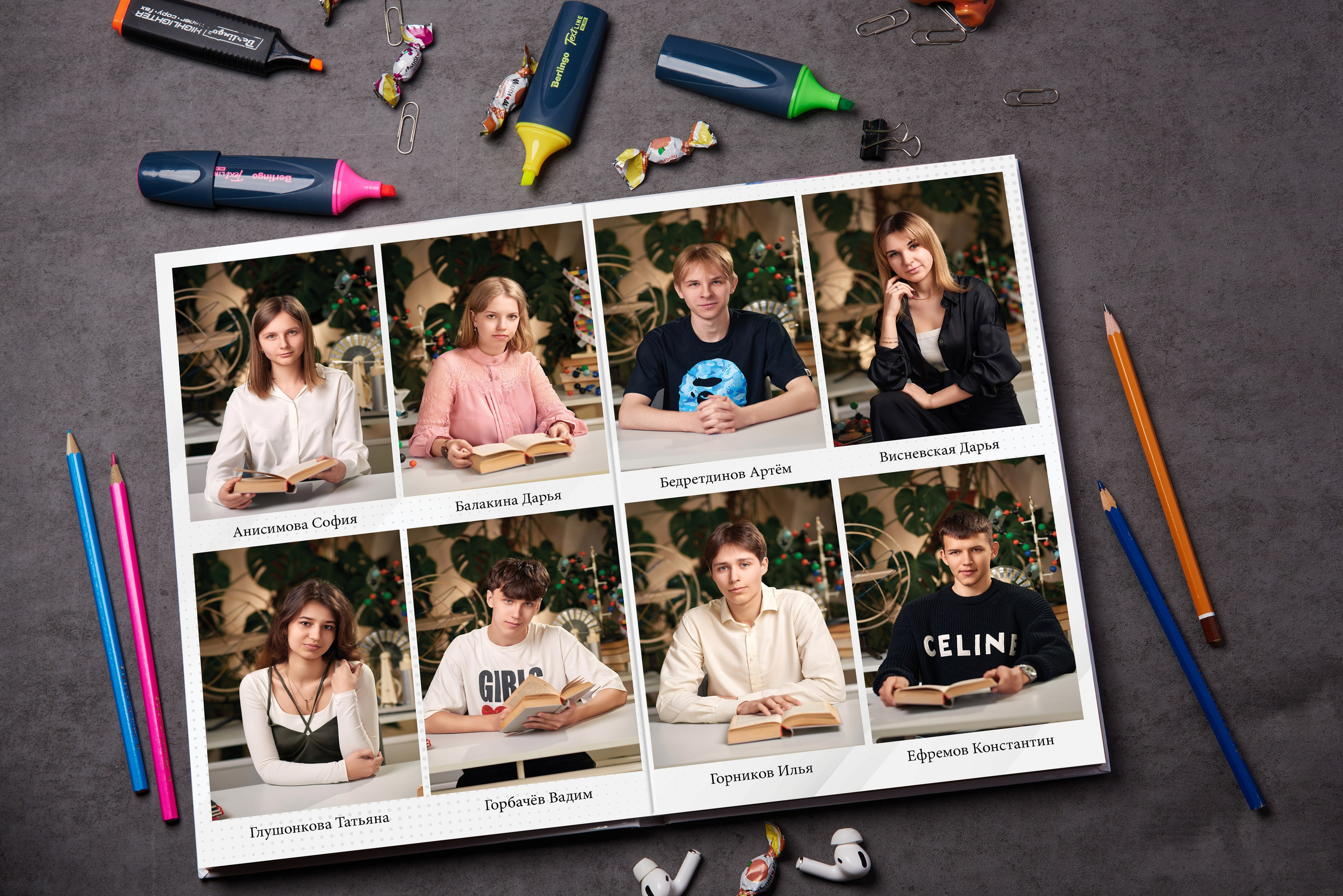 Персональные альбомы на жестких страницах (layflat). Школьный фотограф в Туле Владимир Греков. Выпускные альбомы