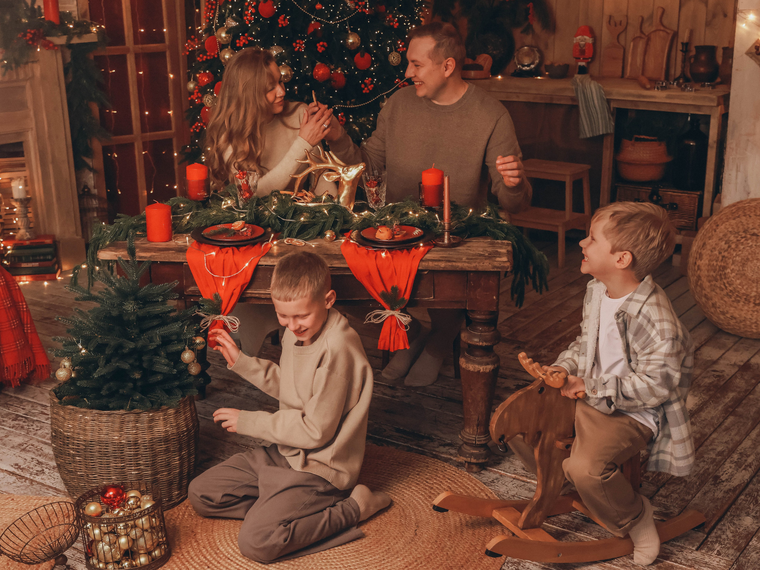 Вечерная семейная новогодняя. Мультифотограф Динара Ахмедзянова