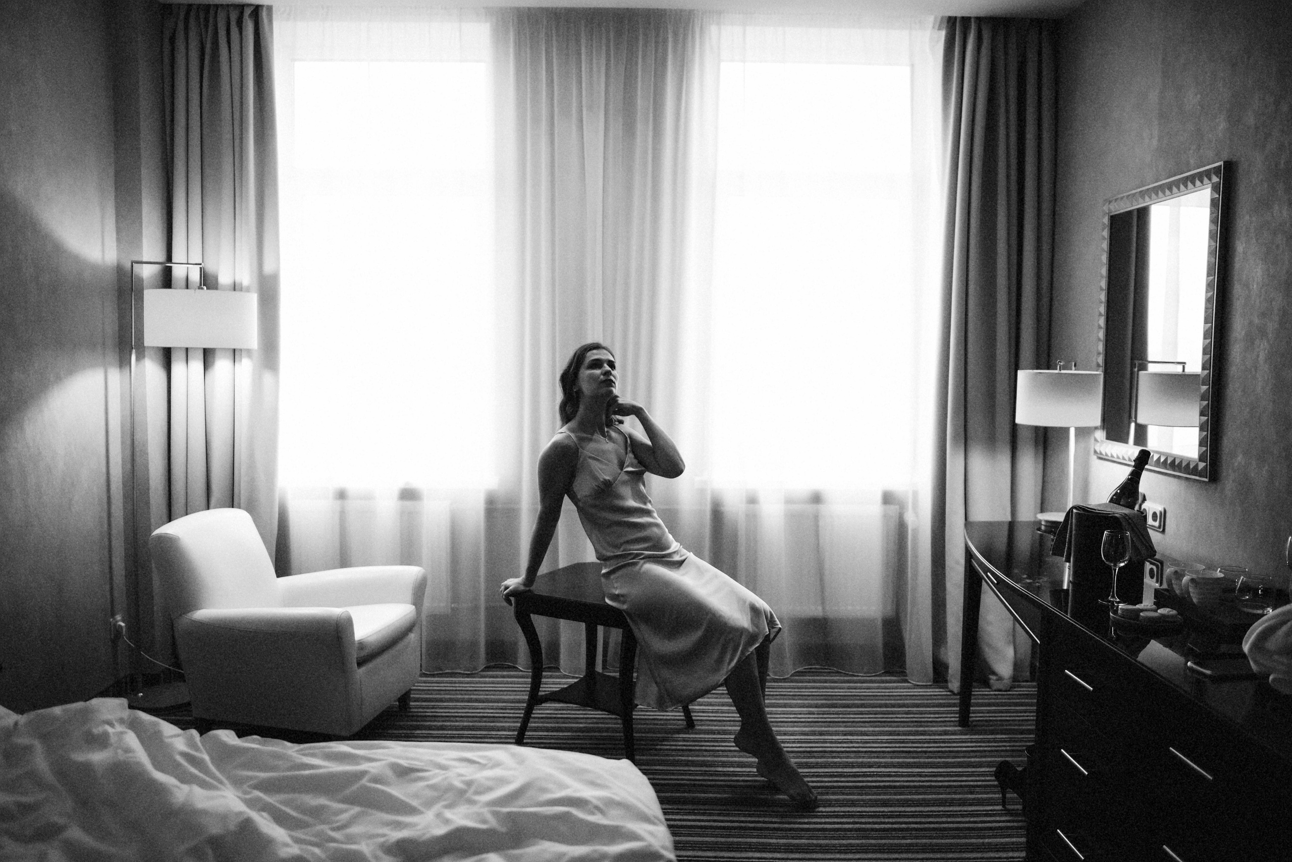 женская фотосессия в отеле 