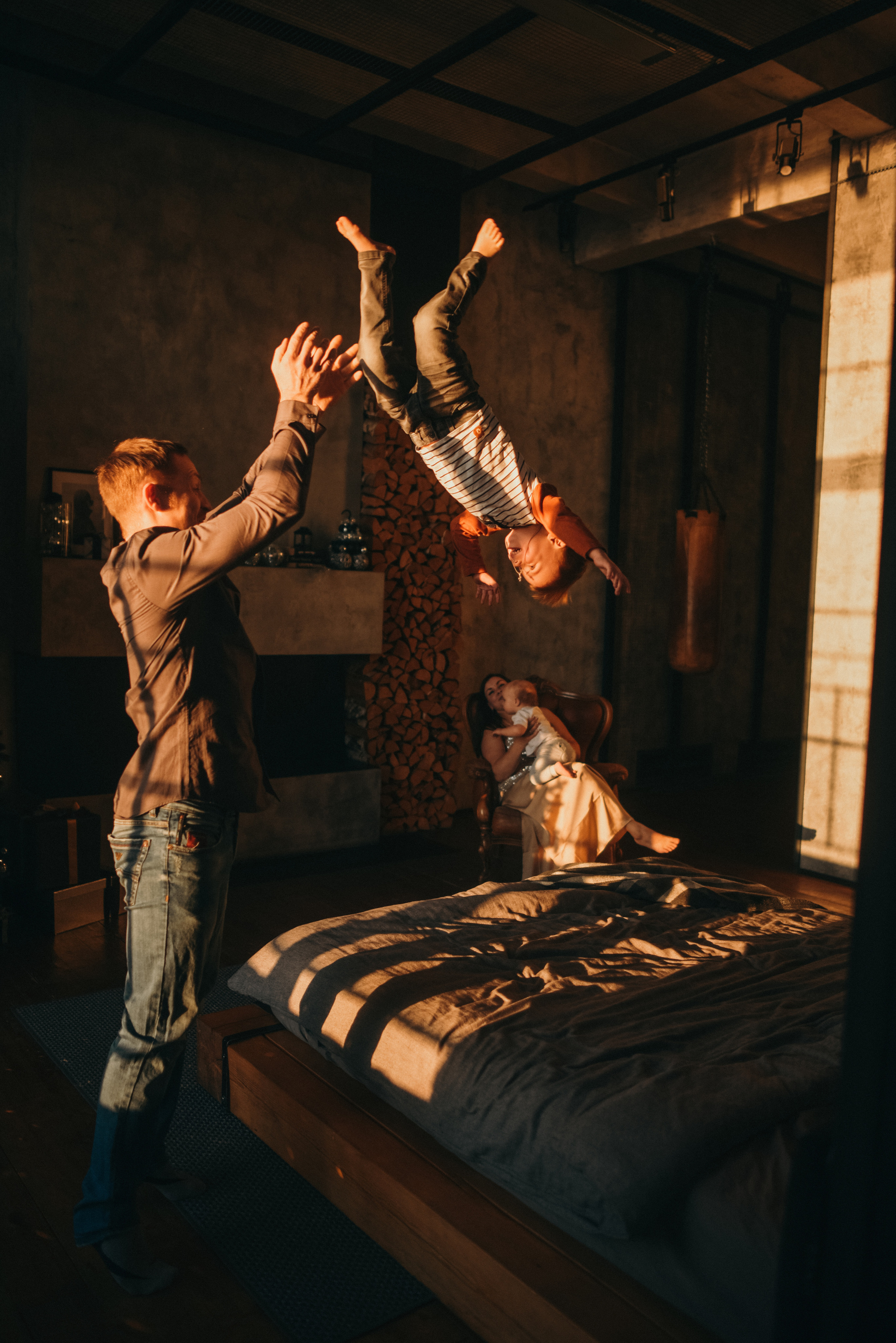 Новогодняя фотосессия в студии. Марианна, Степан, Илларион и Тихон. Семейный и свадебный фотограф в Санкт-Петербурге Яна