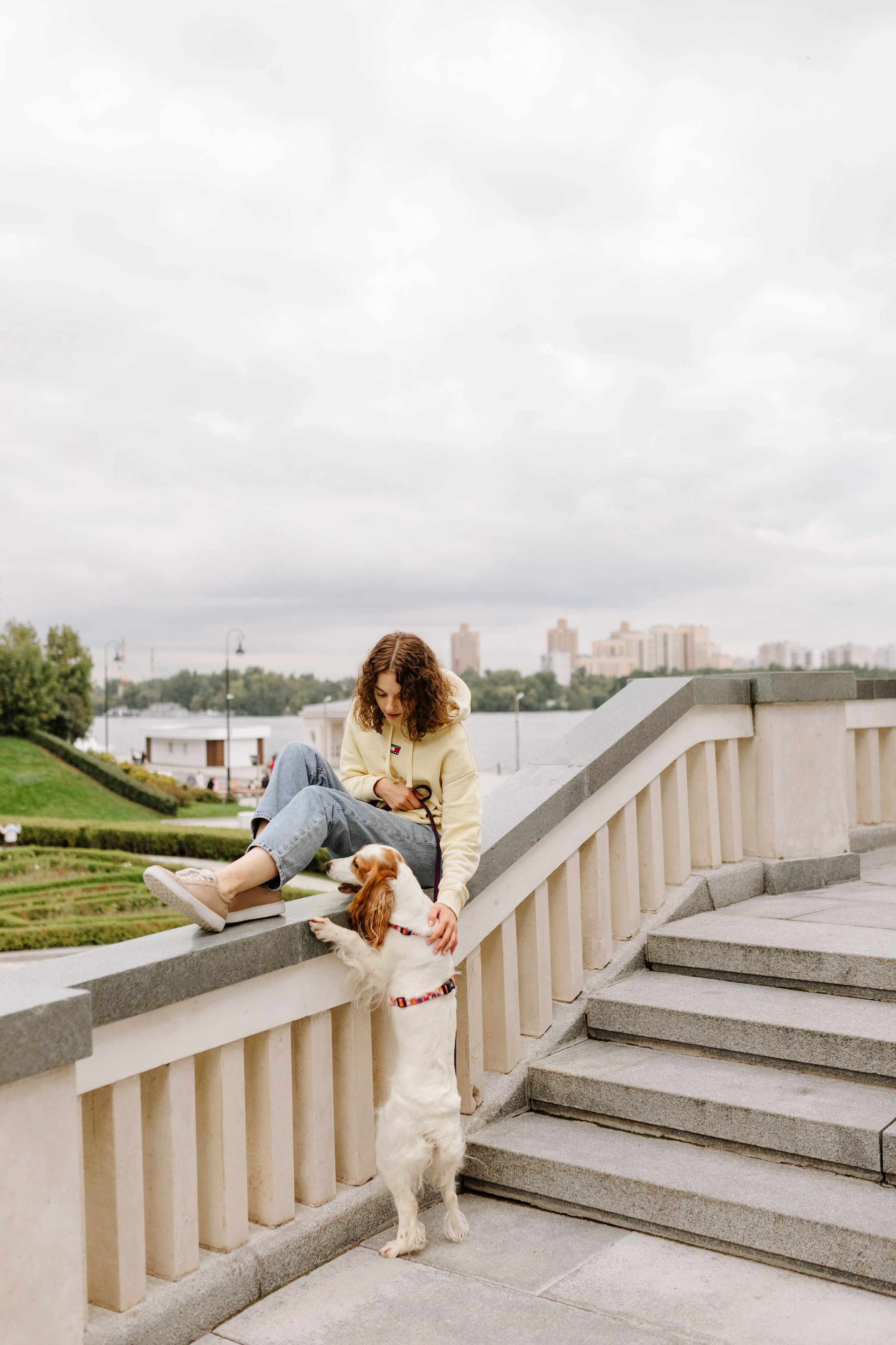 Москва / Мария и спаниель Вега. Фотограф Кузина Вера