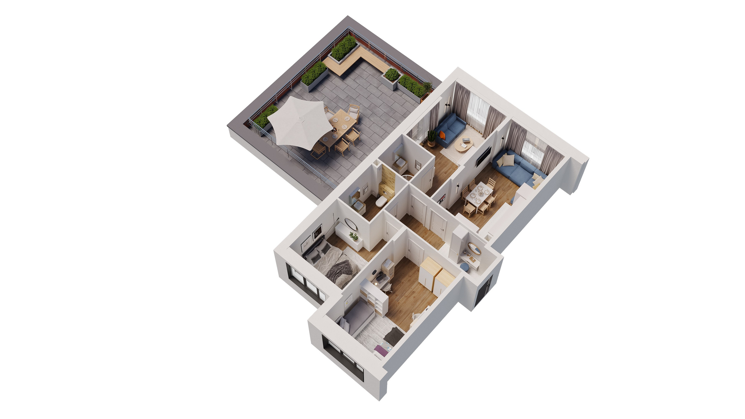 3D планировки. 3D визуализация интерьера и архитектурной среды