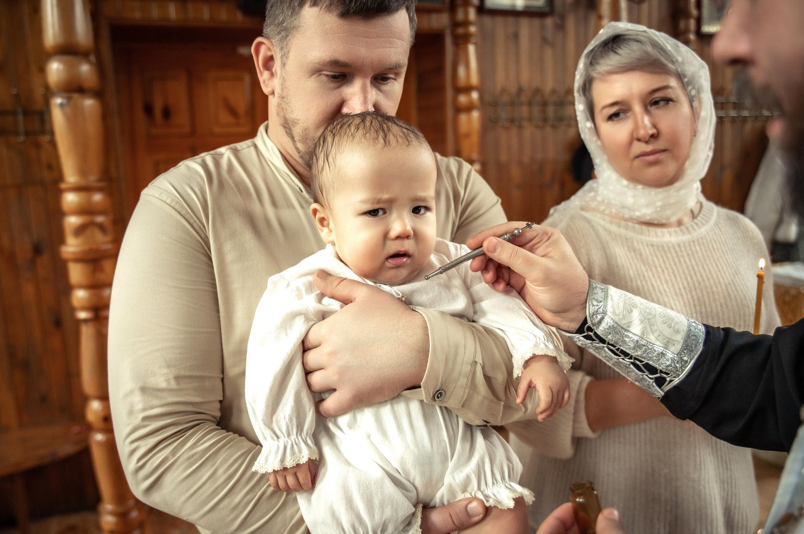 Таинство Крещения Геннадия, Храм Николая Чудотворца Краснослободск. Церковный, семейный и репортажный фотограф Волгоград, Волжский
