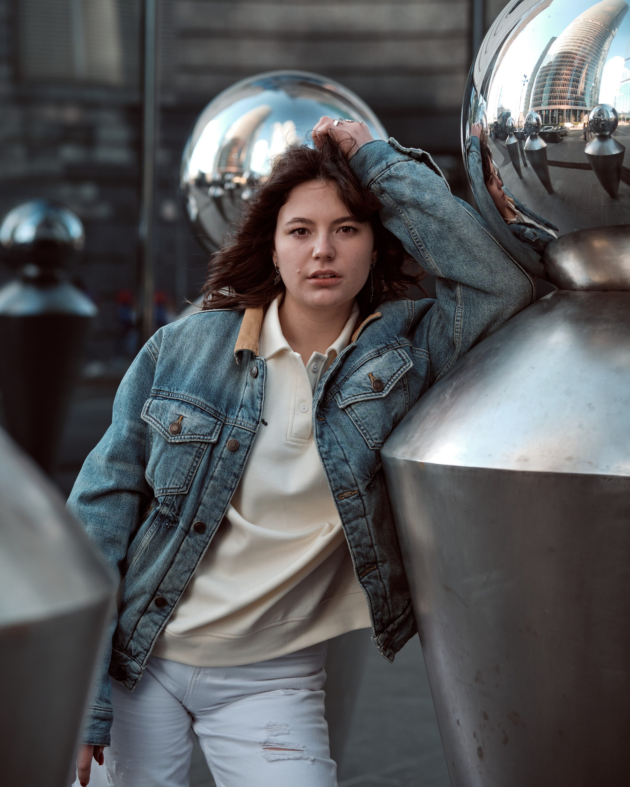 Street style. Photographer in Moscow