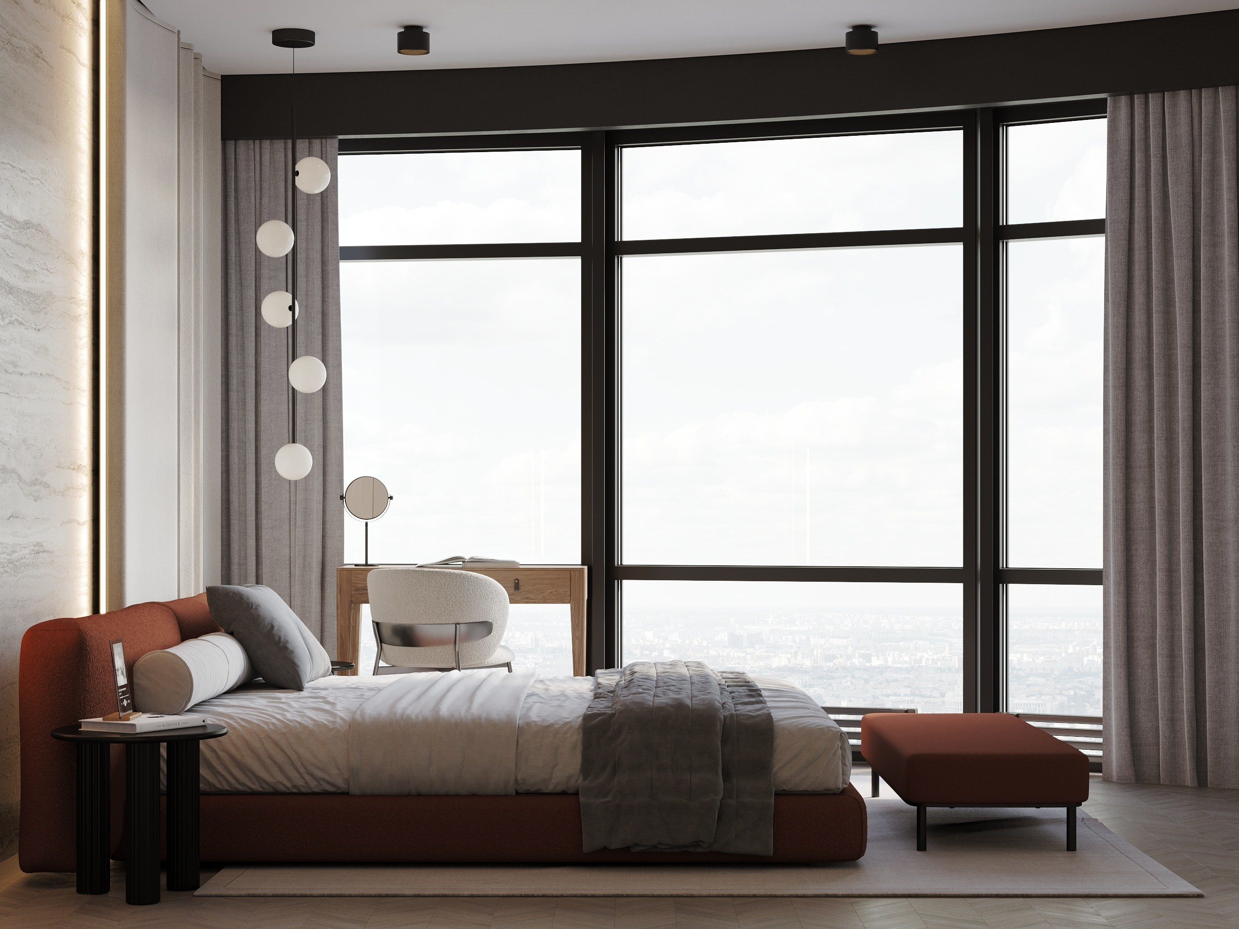 Спальня и детская из проекта квартиры. Клиент Vinokurov buro. Евгений Пырков — 3d визуализатор интерьеров и экстерьеров России