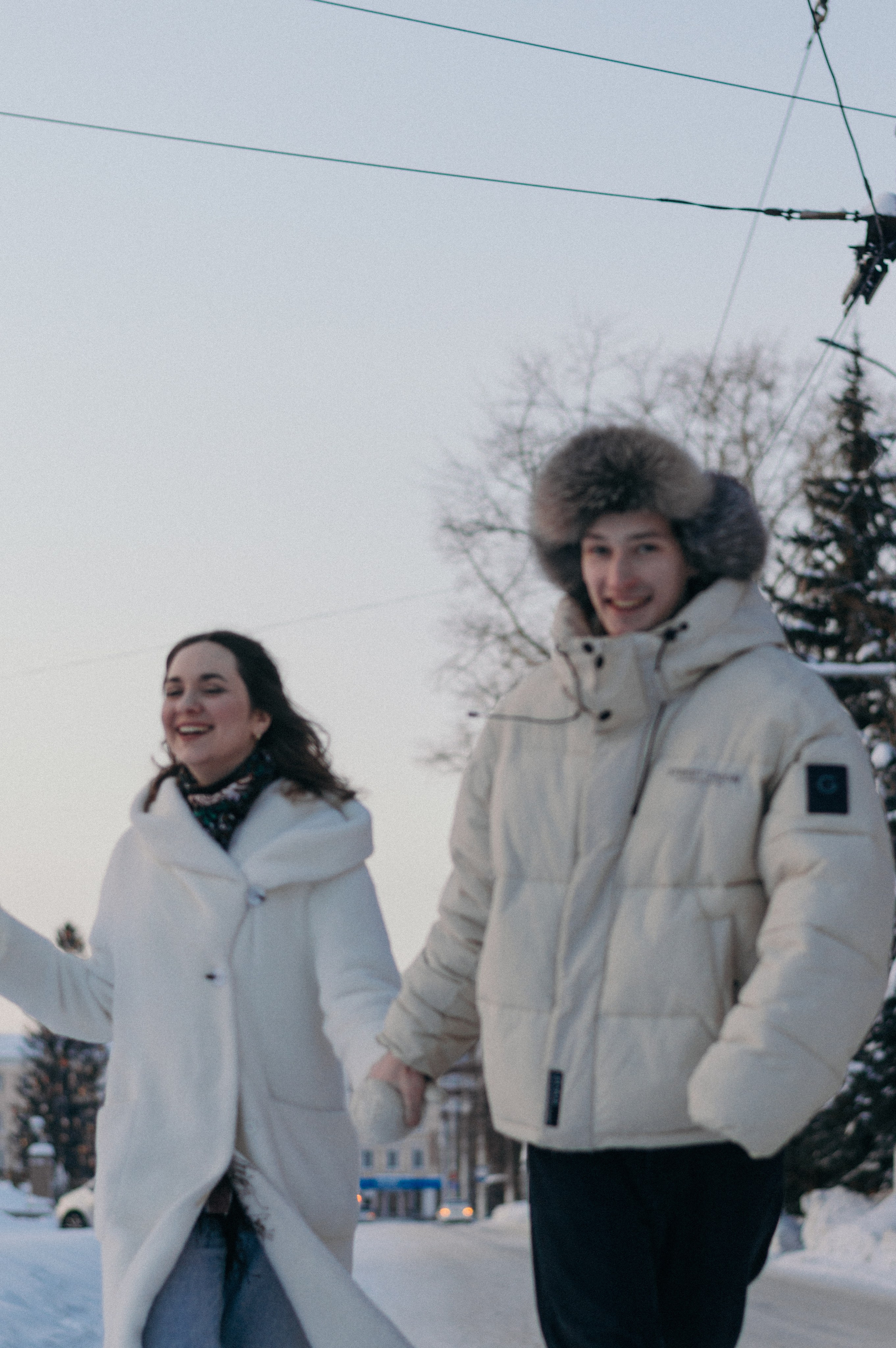 Зимняя лавстори фотосессия на улице. Дарья и Даниил. Портретный и лавстори фотограф в Стерлитамаке Альбина Шарт