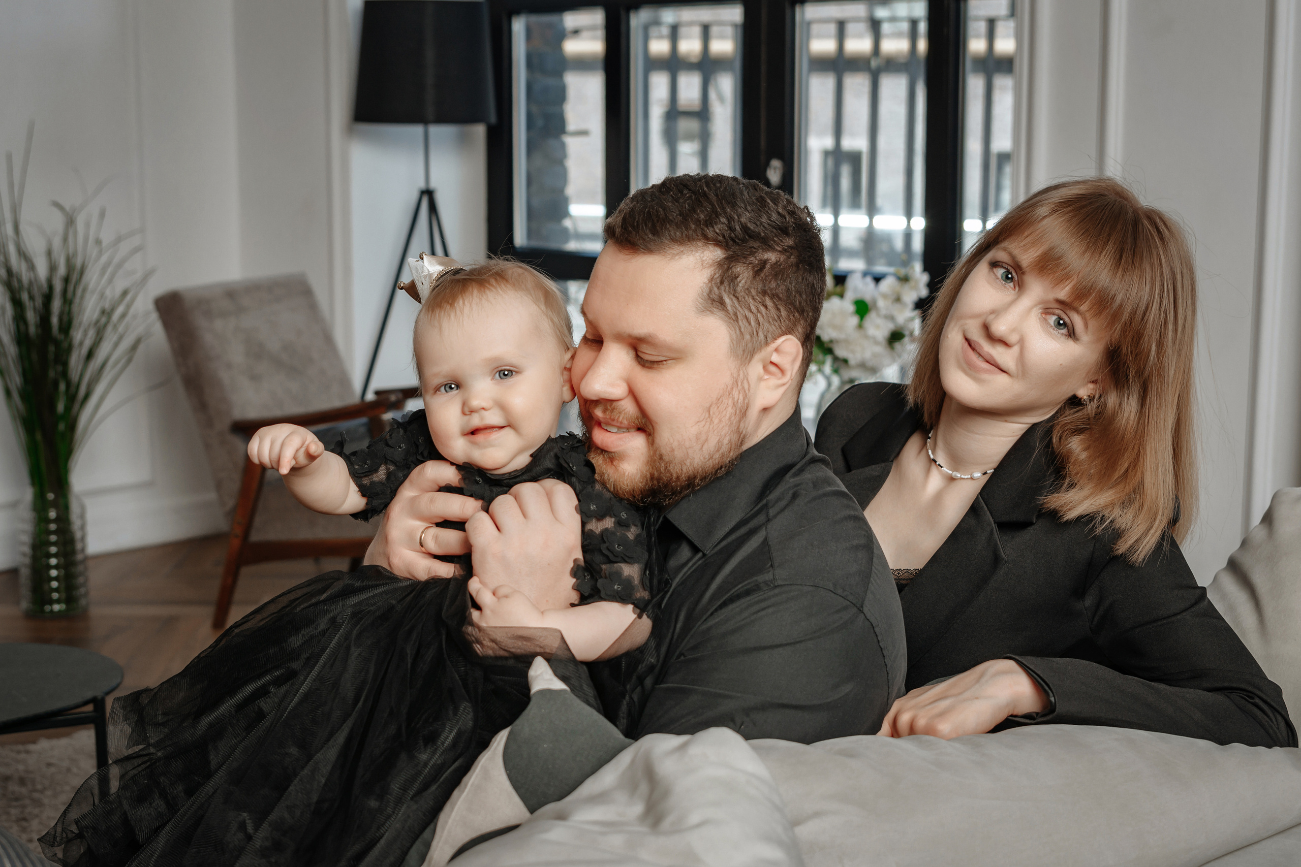 Семейная фотосессия для Ольги в фотостудии. Портретный фотограф в Санкт-Петербурге Дмитриева Наталия