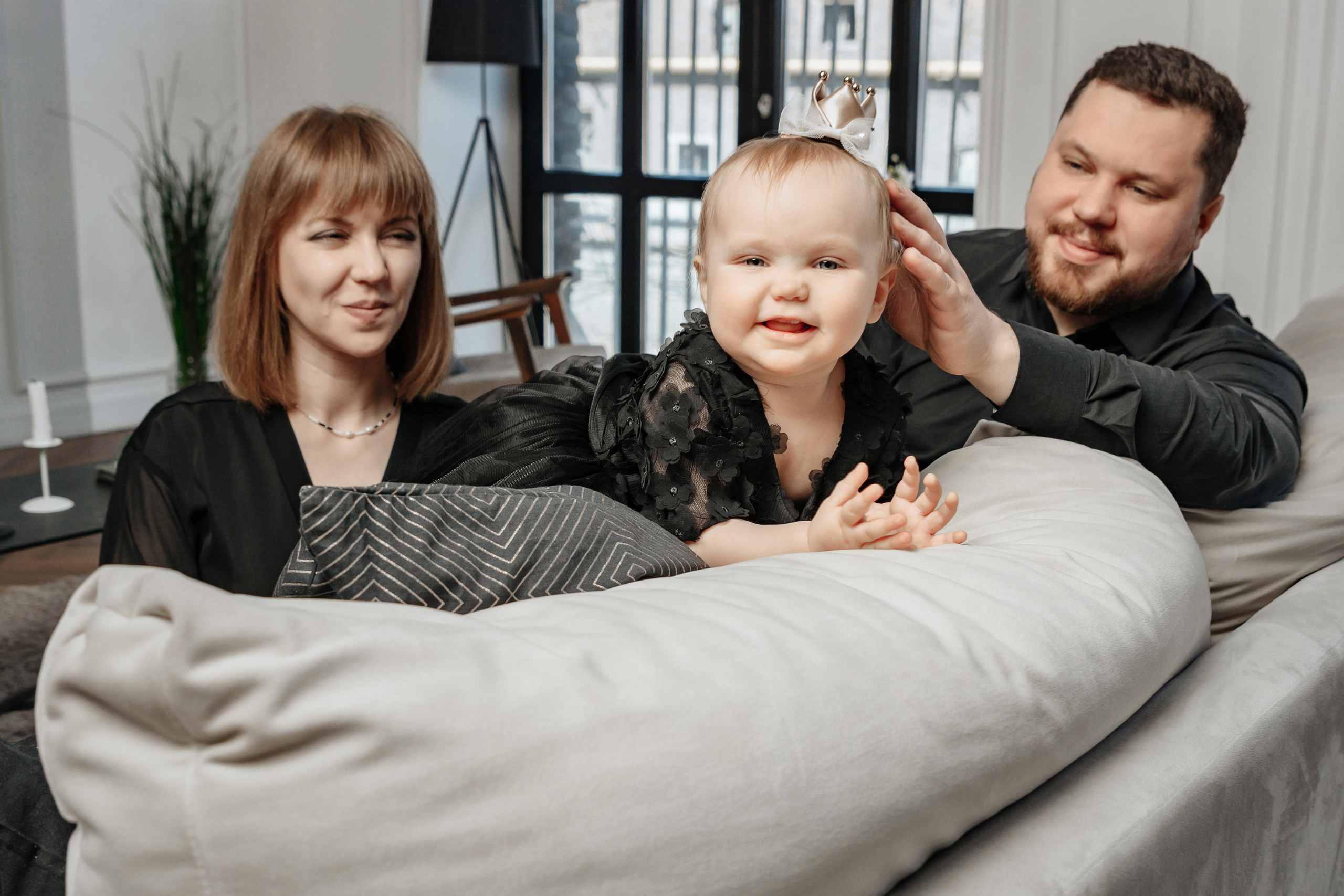 Семейная фотосессия для Ольги в фотостудии. Портретный фотограф в Санкт-Петербурге Дмитриева Наталия