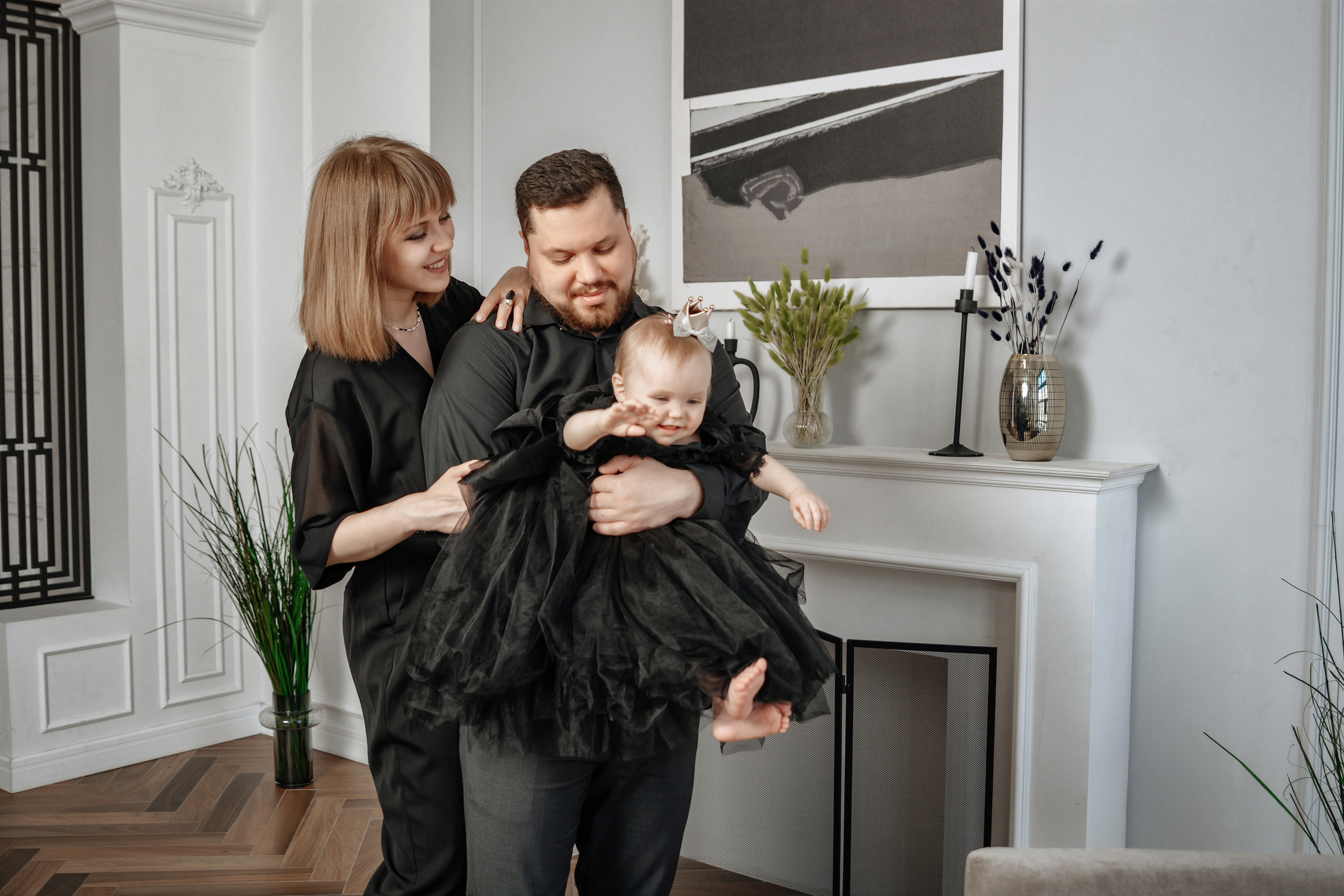 Семейная фотосессия для Ольги в фотостудии. Портретный фотограф в Санкт-Петербурге Дмитриева Наталия