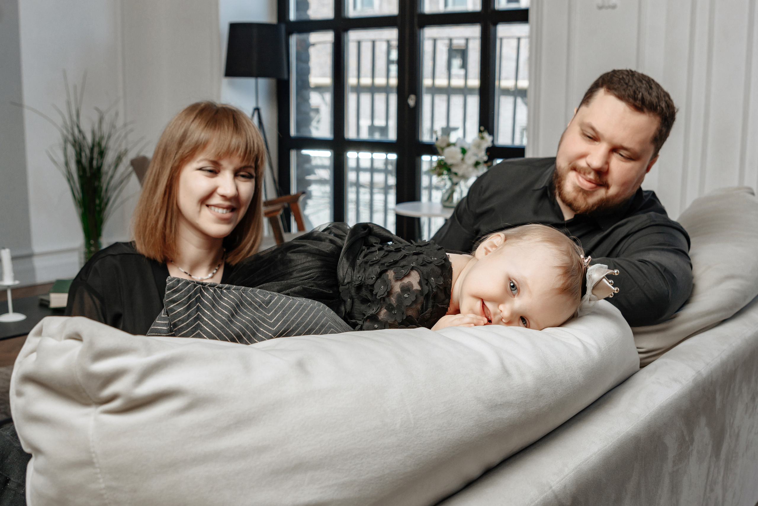 Семейная фотосессия для Ольги в фотостудии. Портретный фотограф в Санкт-Петербурге Дмитриева Наталия