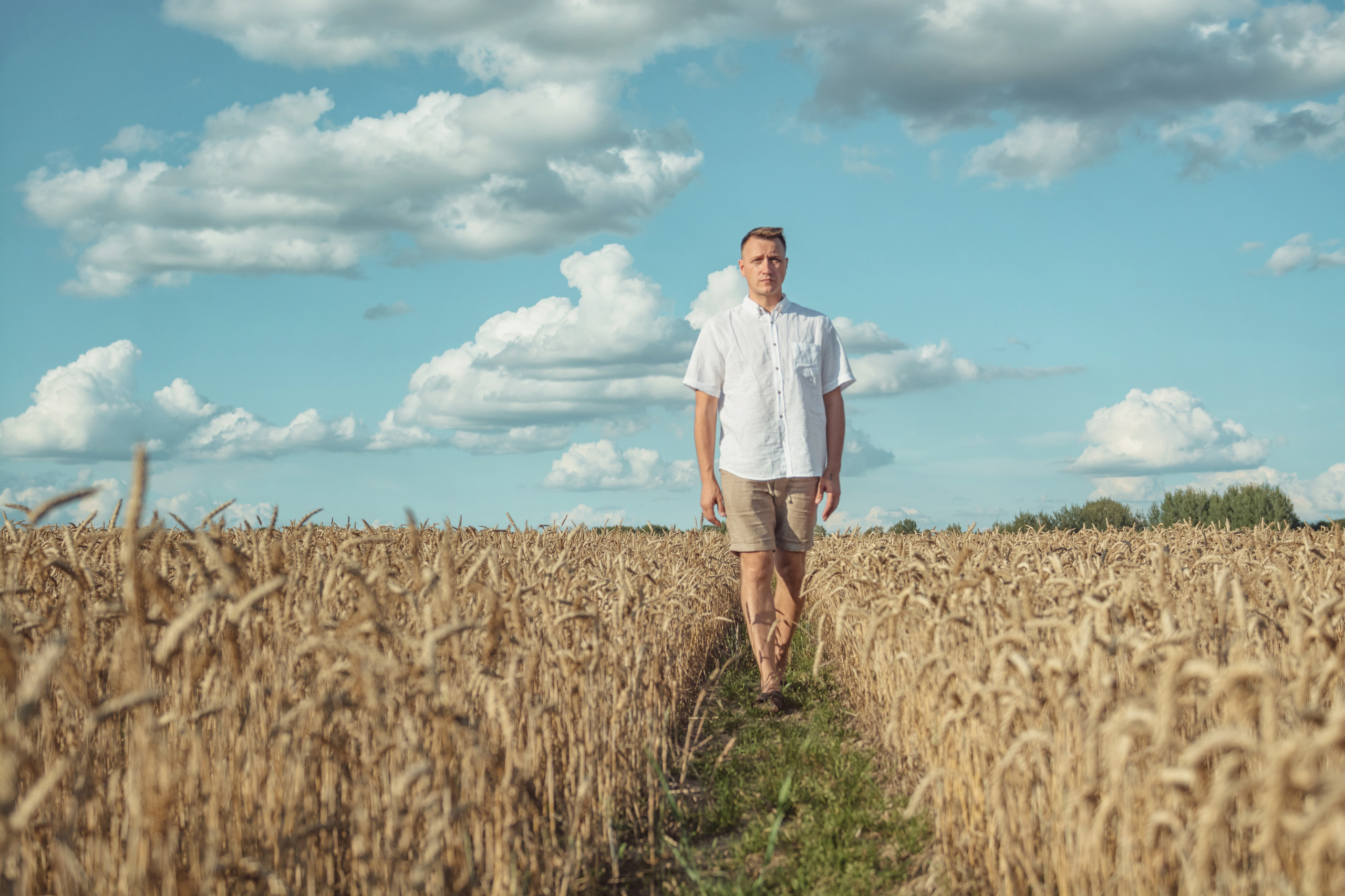 Анна и Александр. Семейная фотосессия в поле. Портретный фотограф в Санкт-Петербурге Дмитриева Наталия